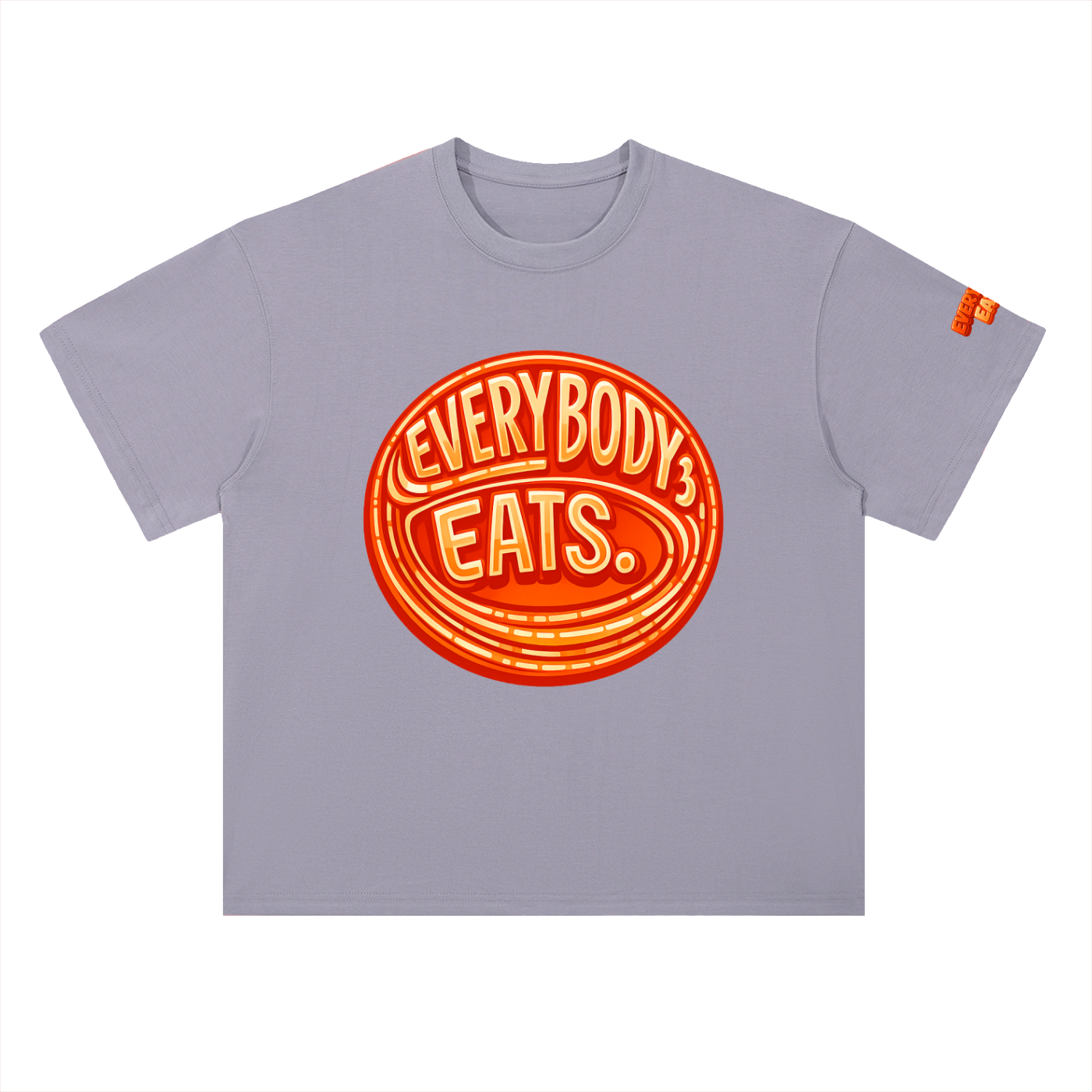 EVERYBODY EATS: ORANGE JUBILEE - Heavyweight Drop Shoulder Cotton T-Shirt