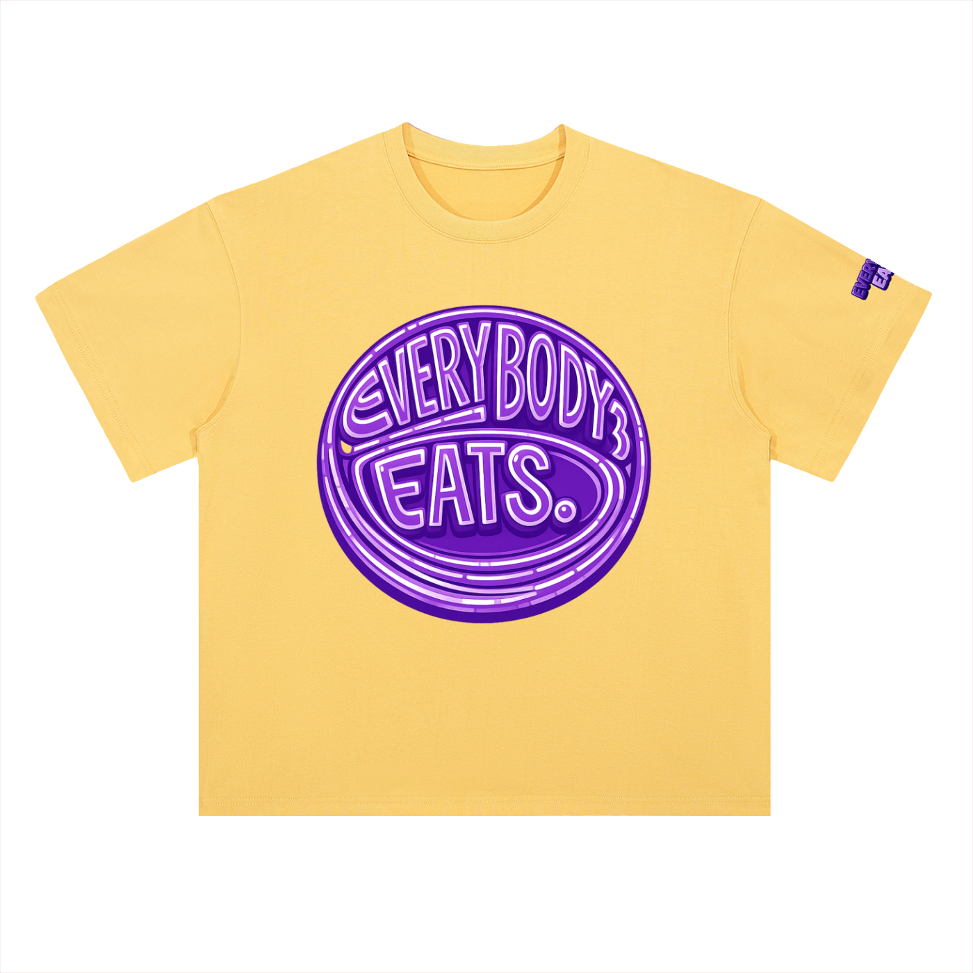 EVERYBODY EATS: BUTTERFLY PEAS - Heavyweight Drop Shoulder Cotton T-Shirt