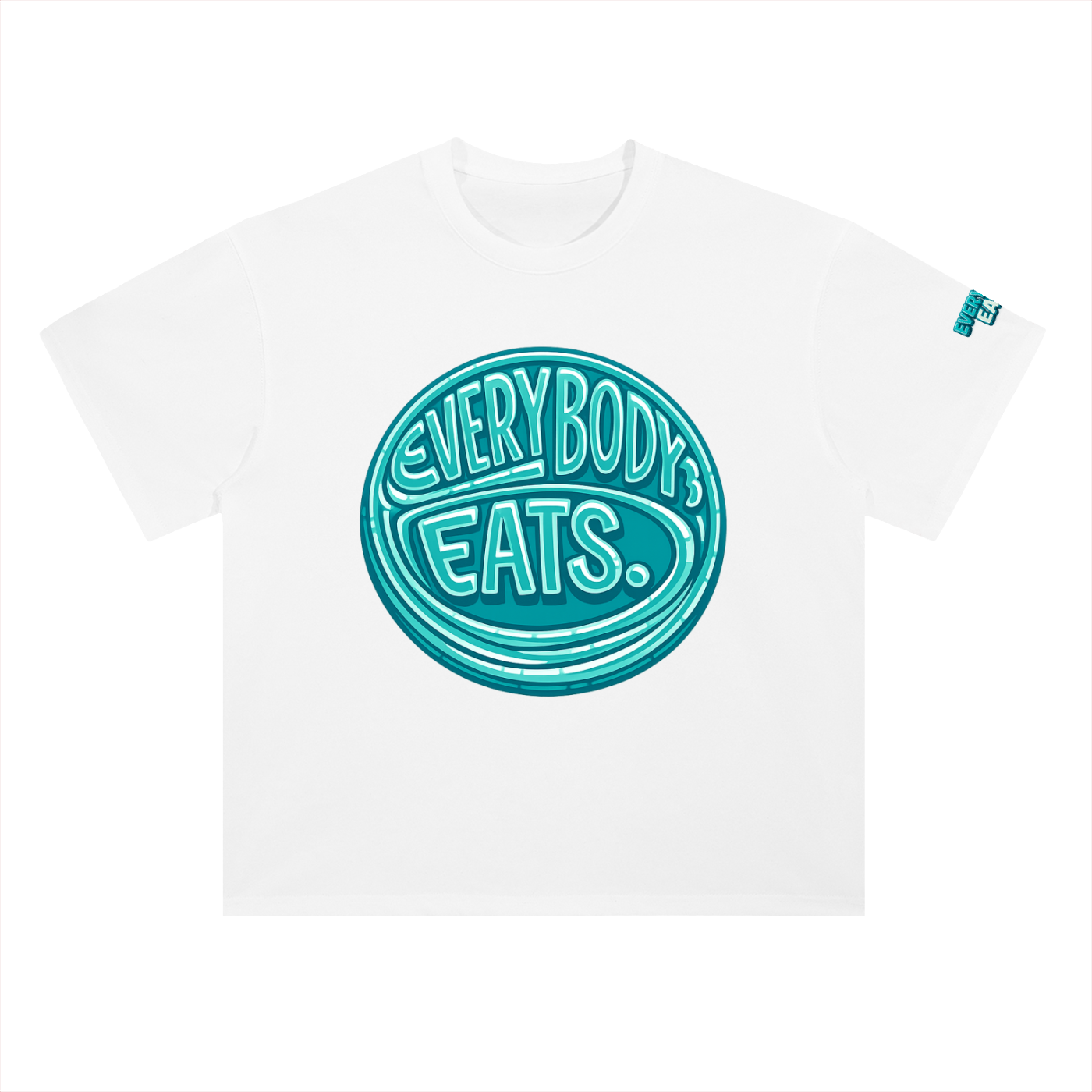 EVERYBODY EATS: BLUE RASPBERRY - Heavyweight Drop Shoulder Cotton T-Shirt