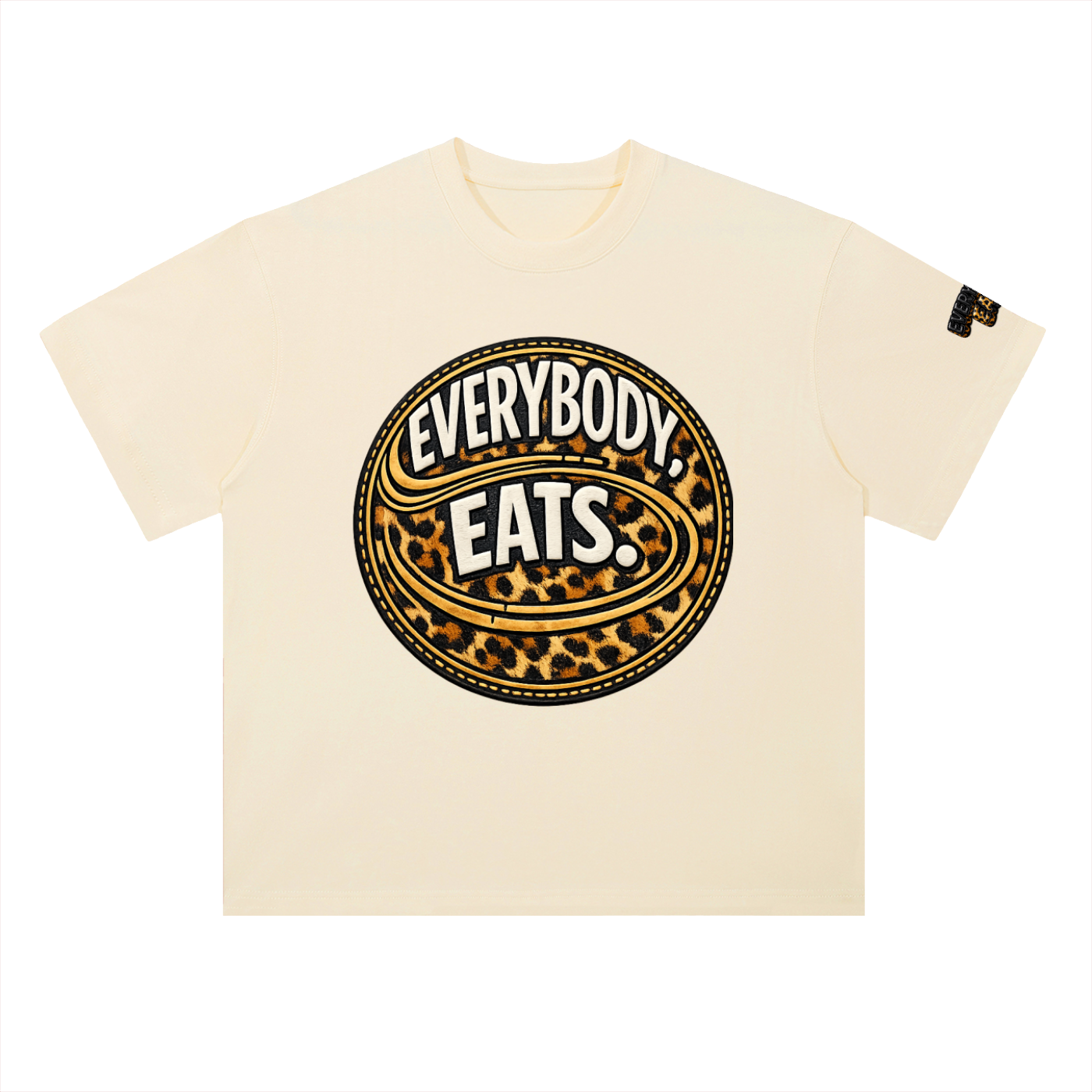 EVERYBODY EATS: CHEETAH - Heavyweight Drop Shoulder Cotton T-Shirt