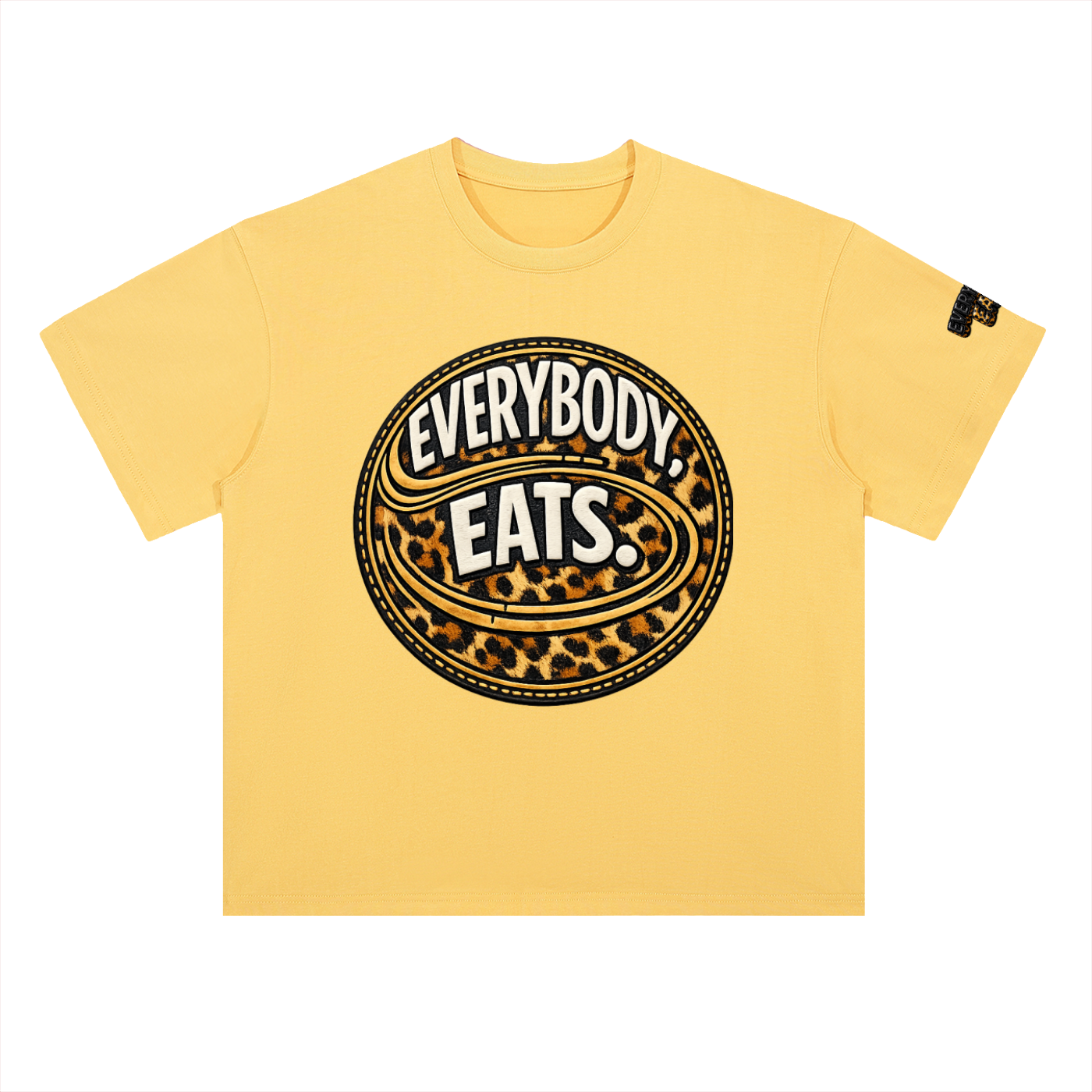 EVERYBODY EATS: CHEETAH - Heavyweight Drop Shoulder Cotton T-Shirt