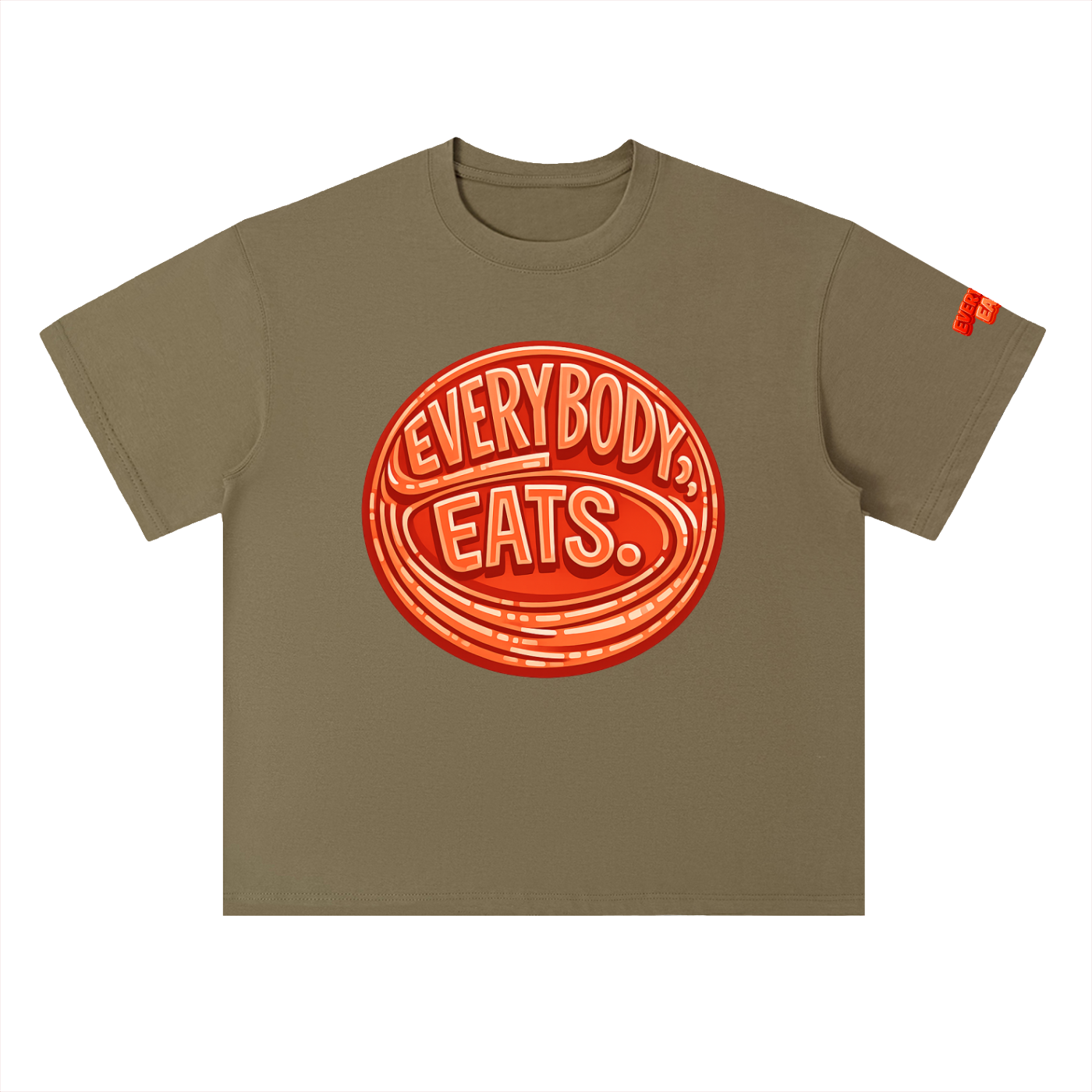 EVERYBODY EATS: AT SUNDOWN - Heavyweight Drop Shoulder Cotton T-Shirt