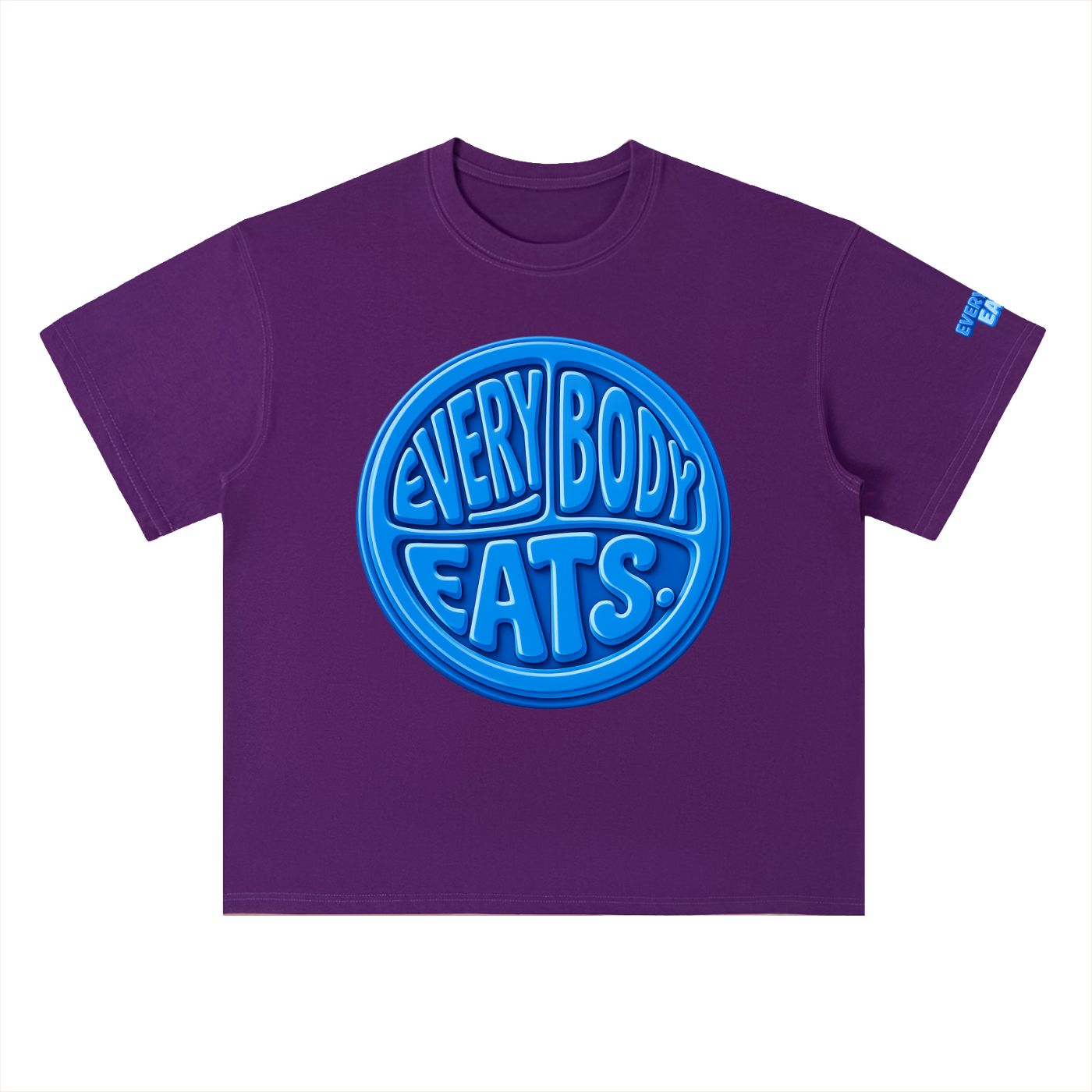 EVERYBODY EATS: BLUEBERRIES - Heavyweight Drop Shoulder Cotton T-Shirt