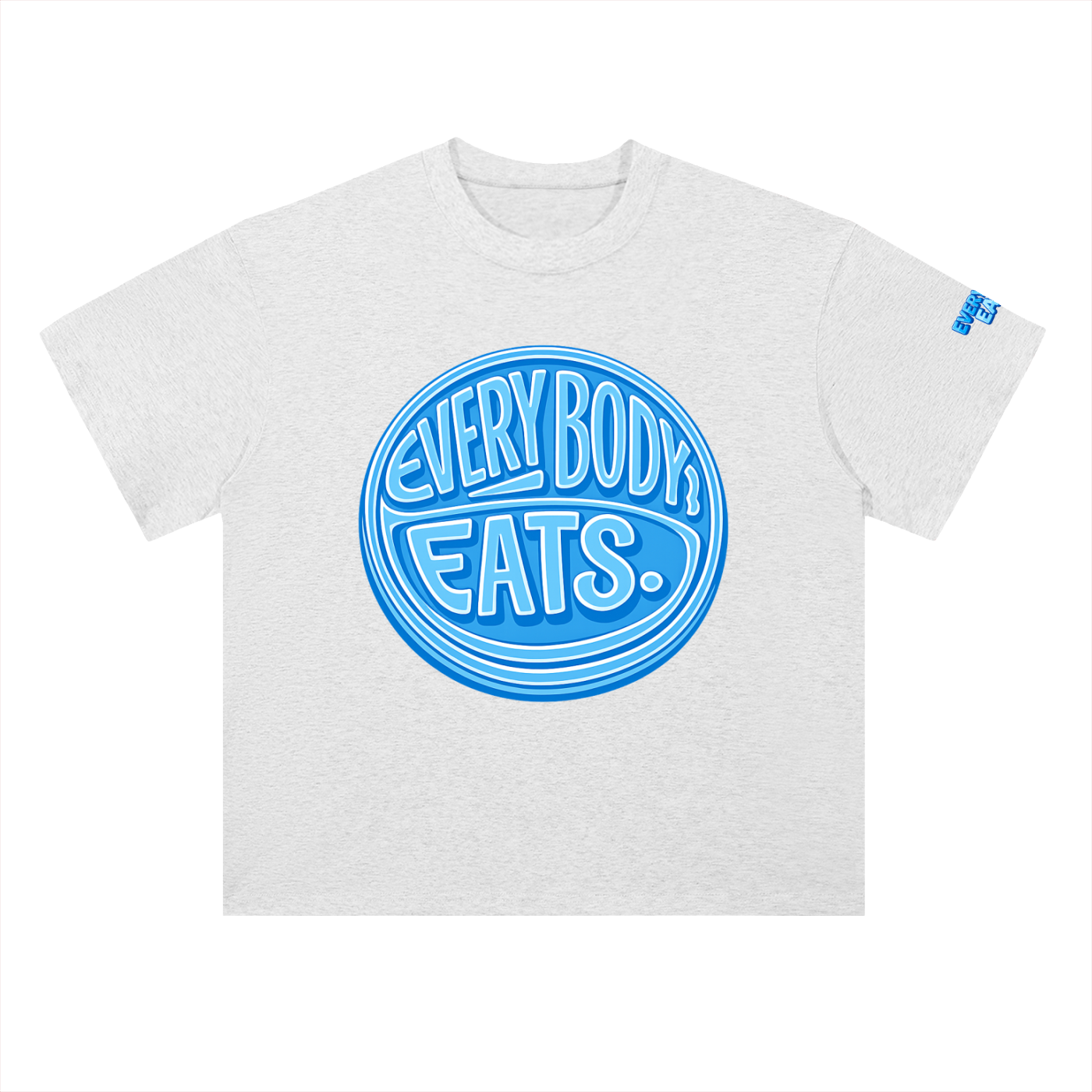 EVERYBODY EATS: BLUE SKY - Heavyweight Drop Shoulder Cotton T-Shirt