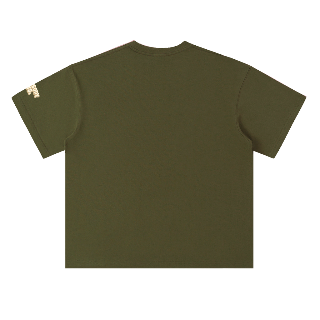 EVERYBODY EATS: VANILLA CREAM - Heavyweight Drop Shoulder Cotton T-Shirt