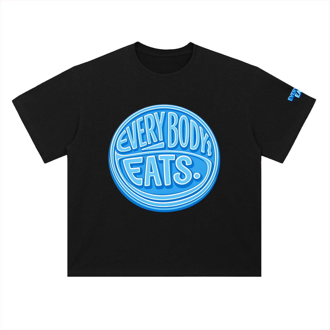 EVERYBODY EATS: BLUE SKY - Heavyweight Drop Shoulder Cotton T-Shirt