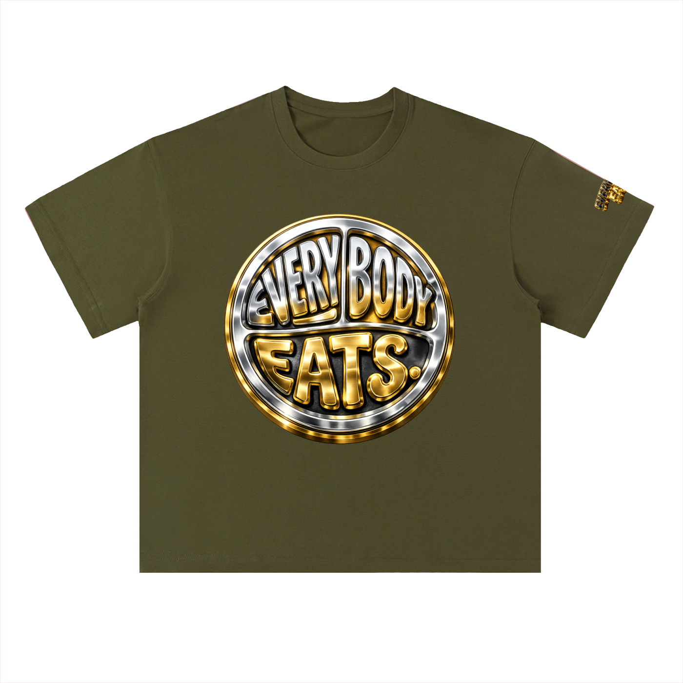 EVERYBODY EATS: CHROME - Heavyweight Drop Shoulder Cotton T-Shirt