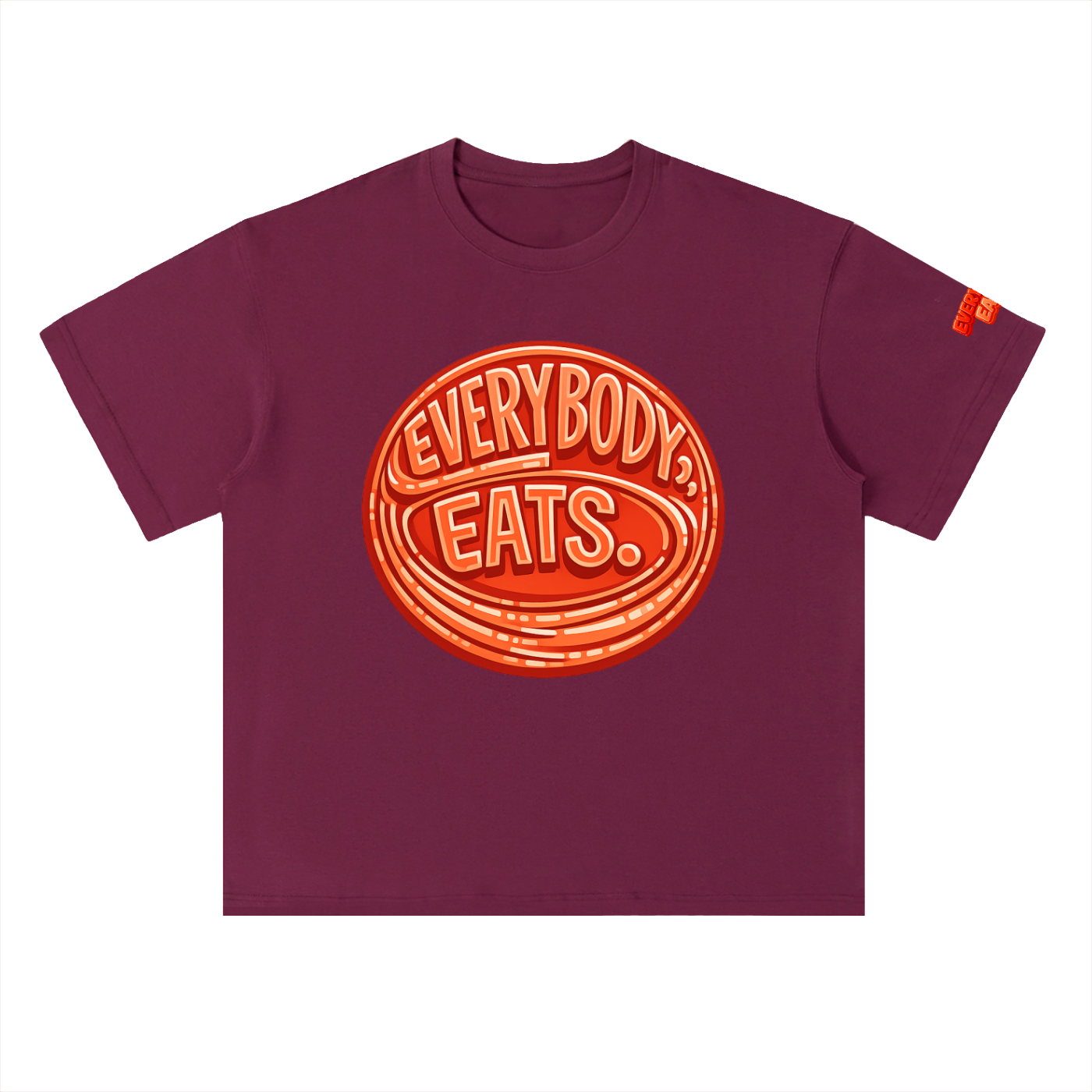EVERYBODY EATS: AT SUNDOWN - Heavyweight Drop Shoulder Cotton T-Shirt