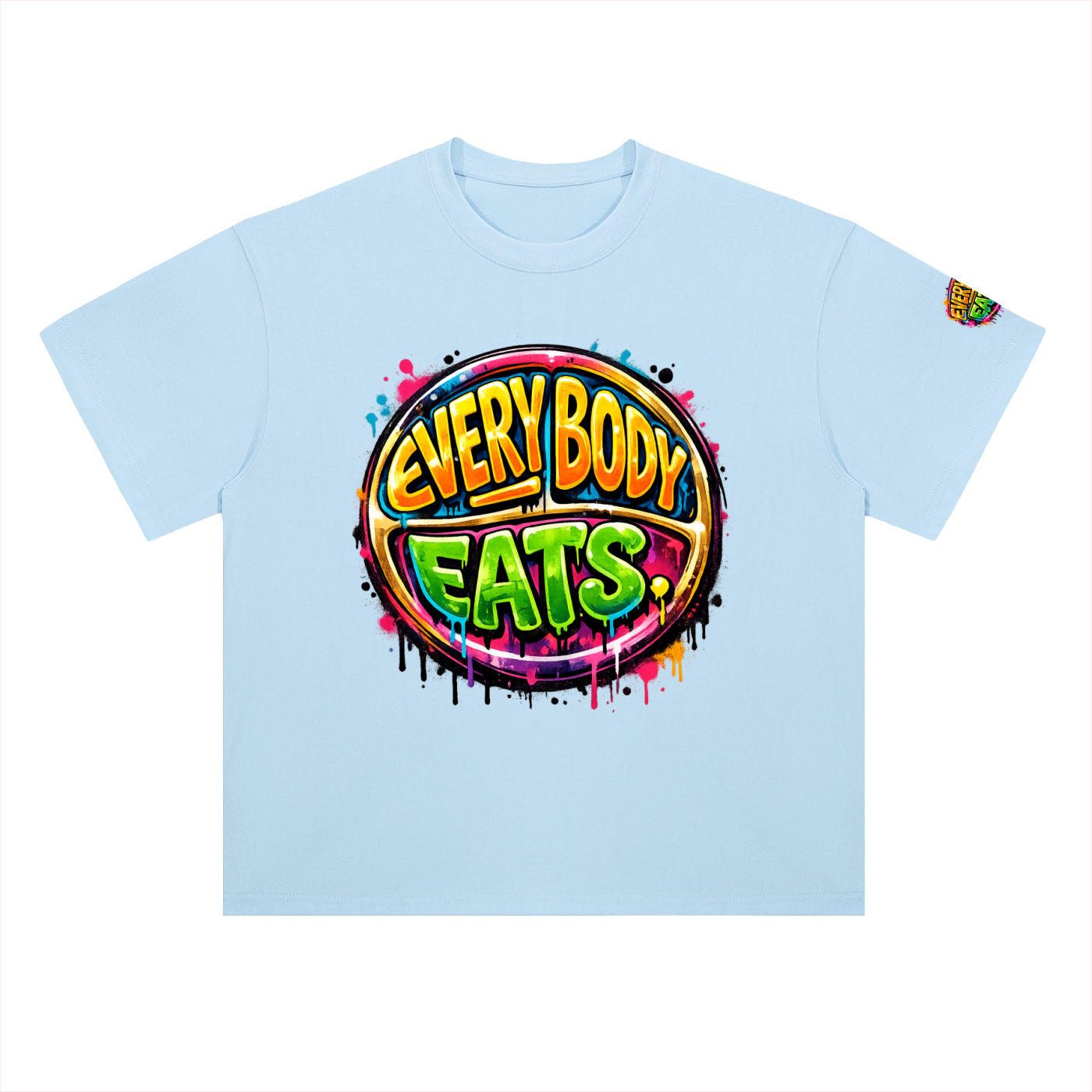 EVERYBODY EATS: PAINT - Heavyweight Drop Shoulder Cotton T-Shirt