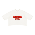 EVERYBODY EATS: WILD CHERRY - Unisex Mineral Wash Raw Hem Boxy T-Shirt