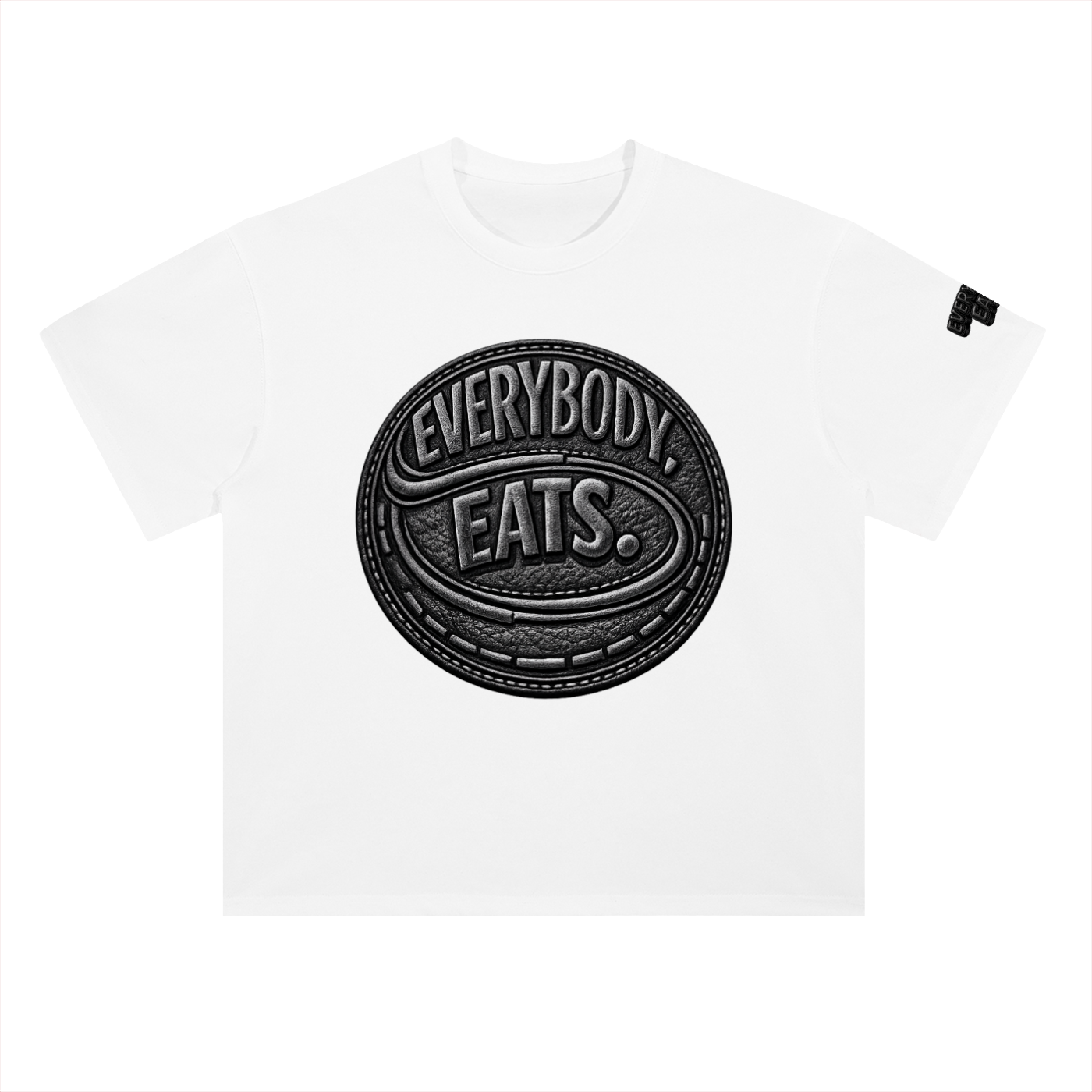 EVERYBODY EATS: LEATHER - Heavyweight Drop Shoulder Cotton T-Shirt