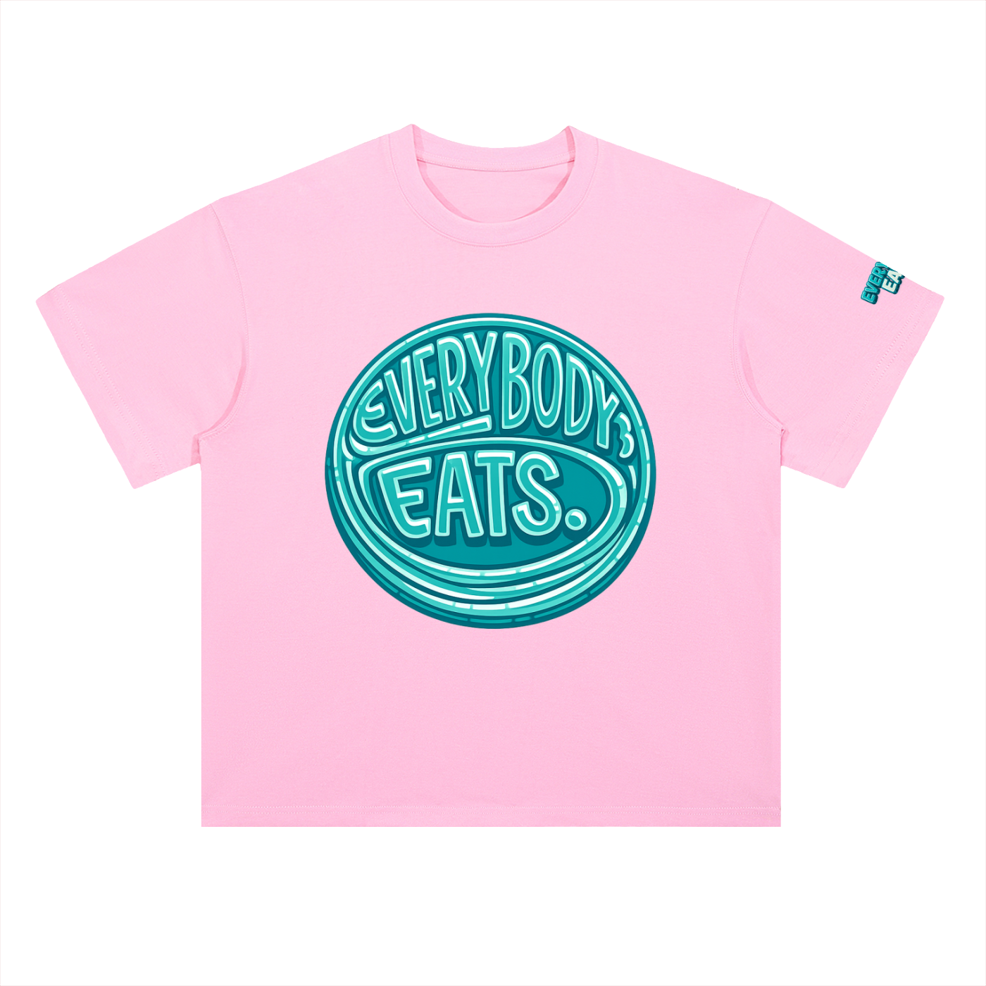 EVERYBODY EATS: BLUE RASPBERRY - Heavyweight Drop Shoulder Cotton T-Shirt