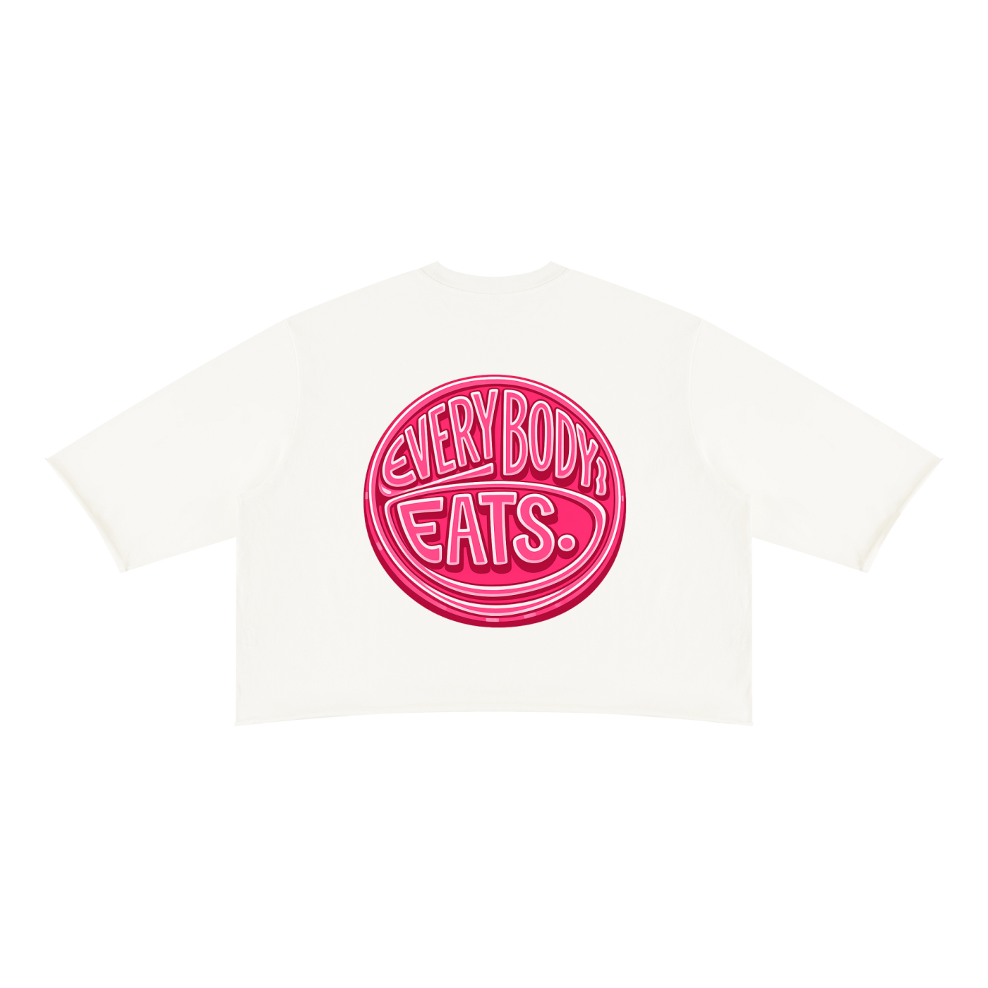 EVERYBODY EATS: STRAWBERRY JAM - Unisex Mineral Wash Raw Hem Boxy T-Shirt