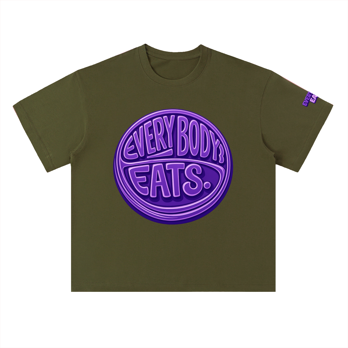 EVERYBODY EATS: GRAPES - Heavyweight Drop Shoulder Cotton T-Shirt