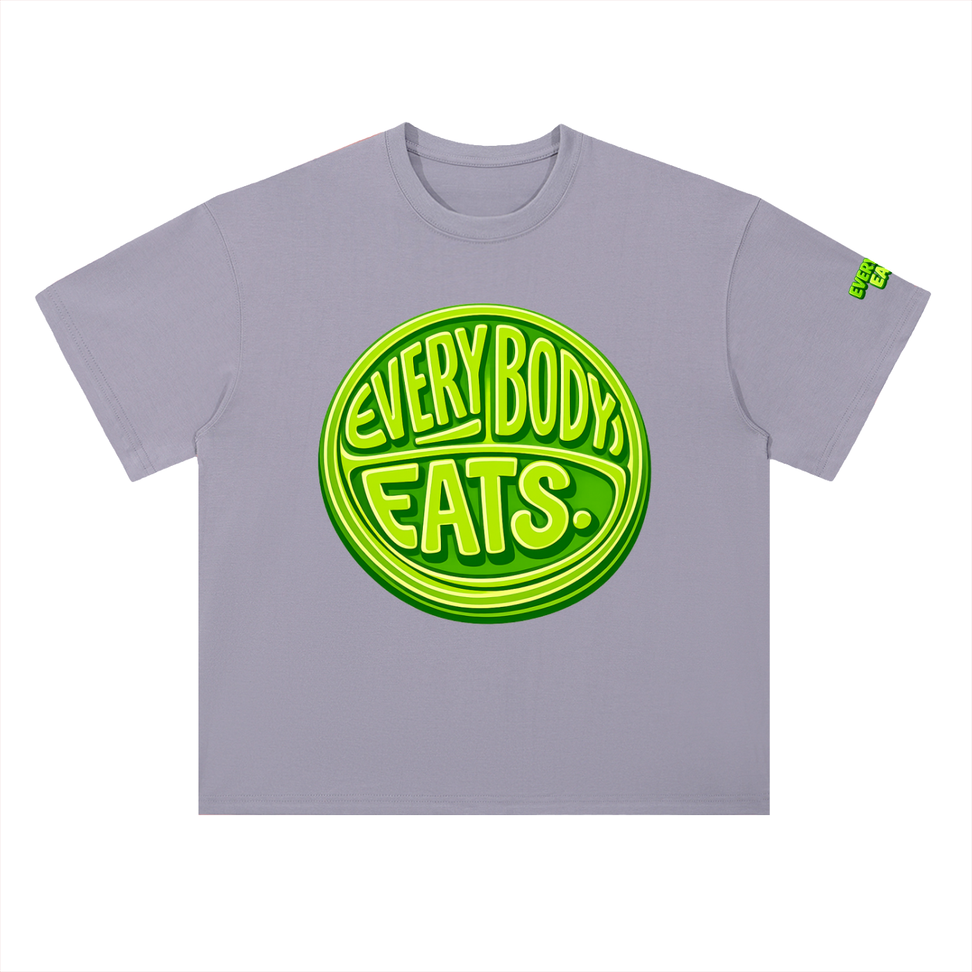 EVERYBODY EATS: LIME - Heavyweight Drop Shoulder Cotton T-Shirt