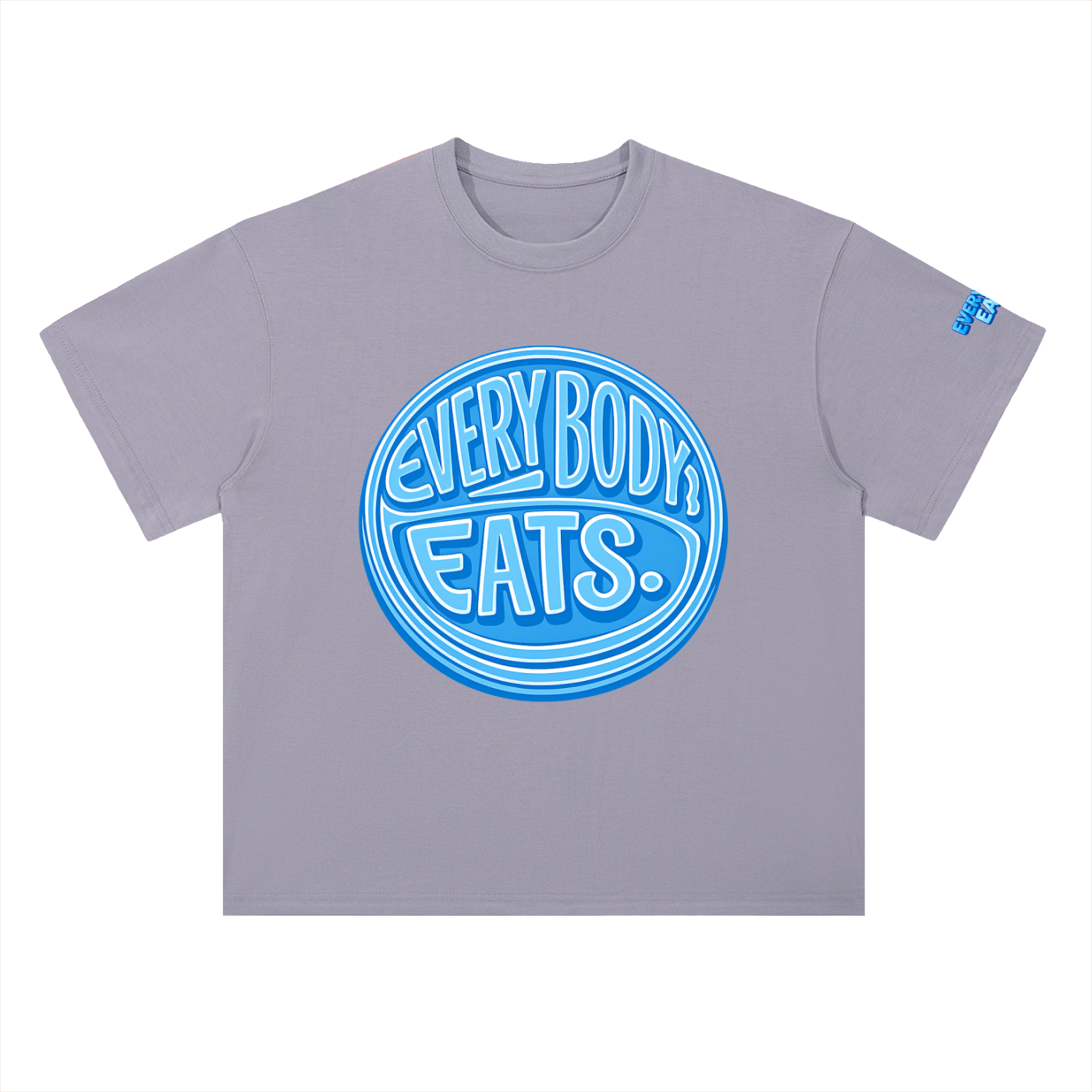 EVERYBODY EATS: BLUE SKY - Heavyweight Drop Shoulder Cotton T-Shirt