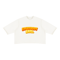 EVERYBODY EATS: MAC N CHEESE - Unisex Mineral Wash Raw Hem Boxy T-Shirt