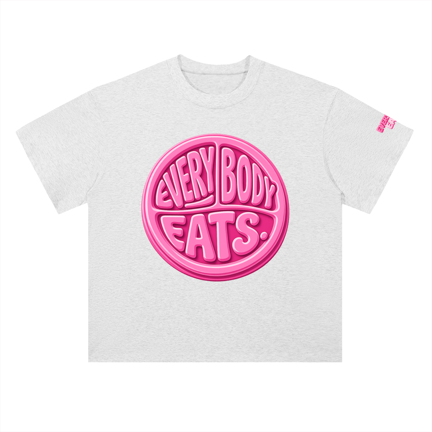 EVERYBODY EATS: BUBBLEGUM - Heavyweight Drop Shoulder Cotton T-Shirt