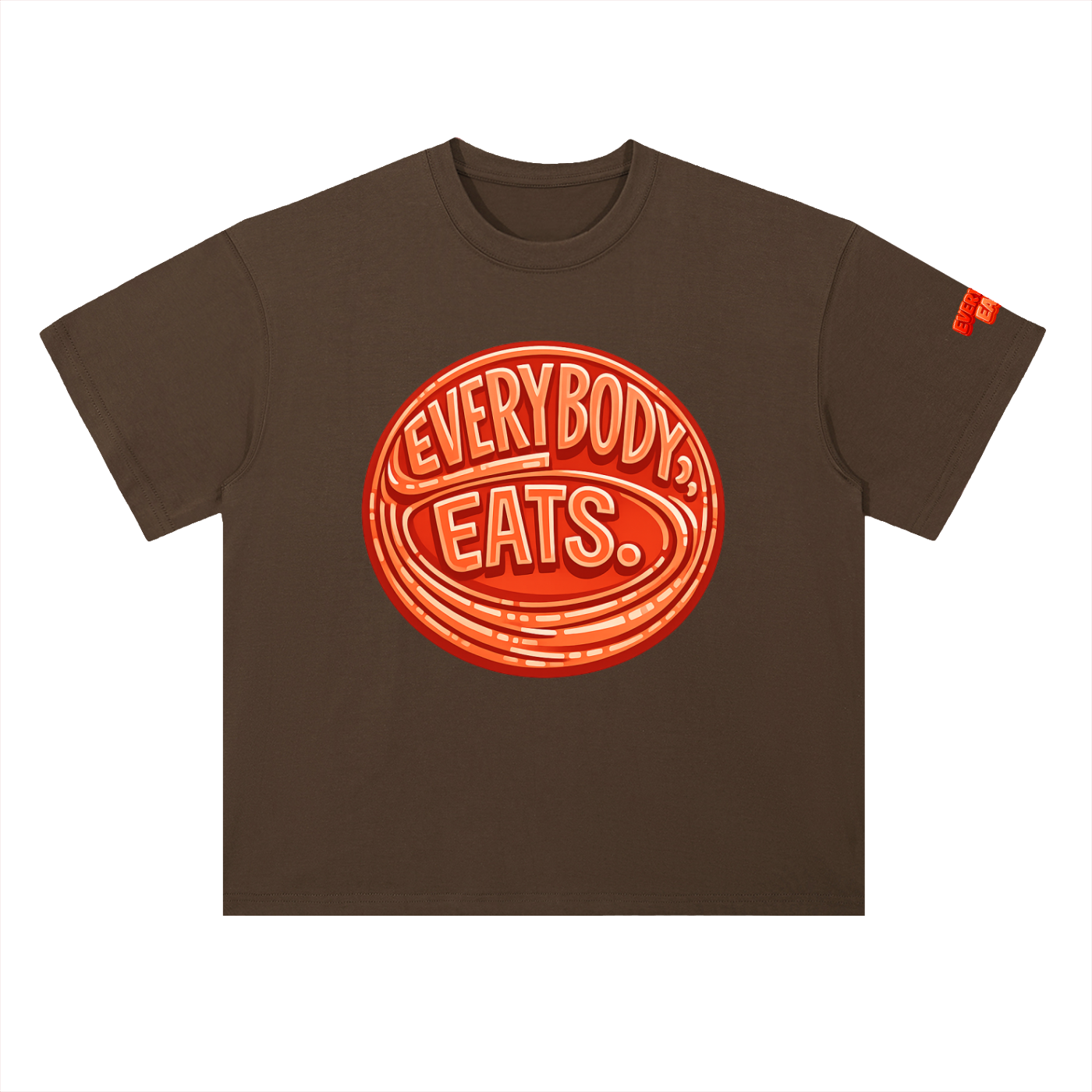 EVERYBODY EATS: AT SUNDOWN - Heavyweight Drop Shoulder Cotton T-Shirt