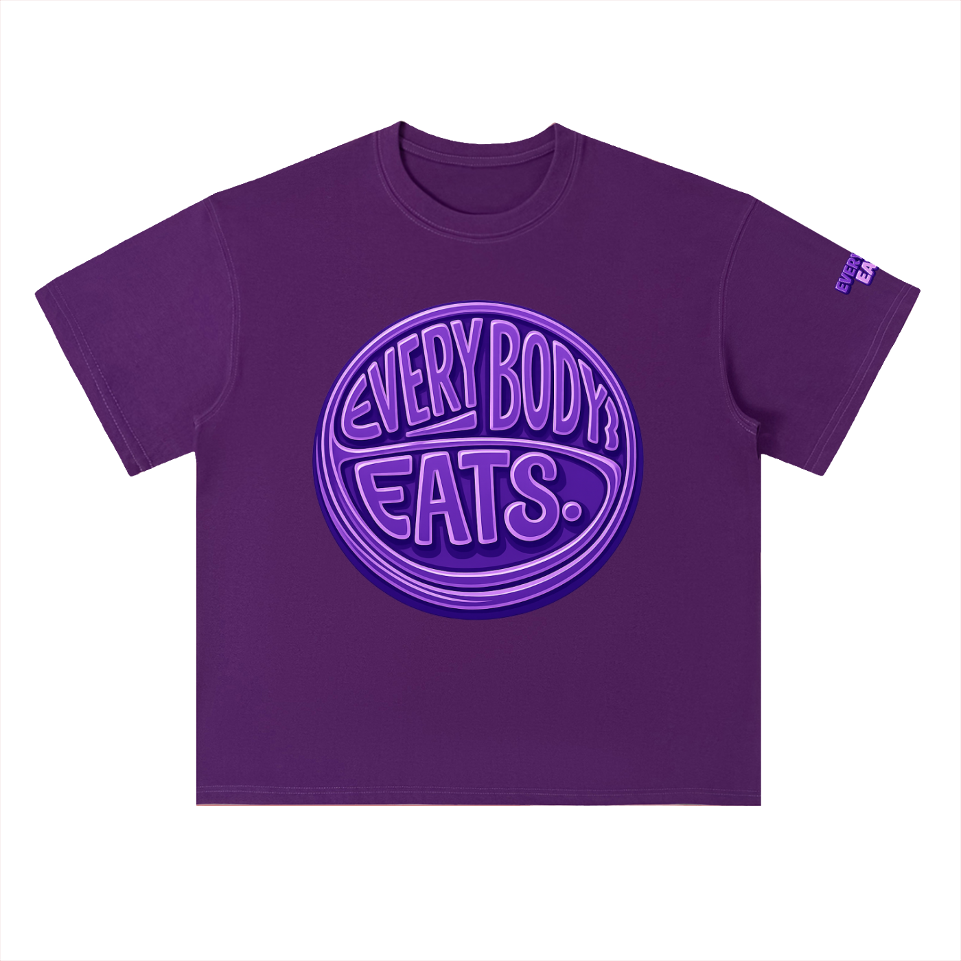 EVERYBODY EATS: GRAPES - Heavyweight Drop Shoulder Cotton T-Shirt