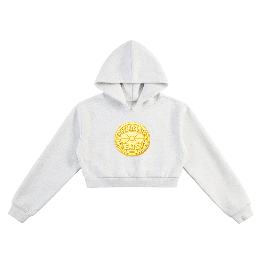EVERYBODY EATS: TABLE MANNERS | YELLOW MAGIC - Essential Cropped Hoodie