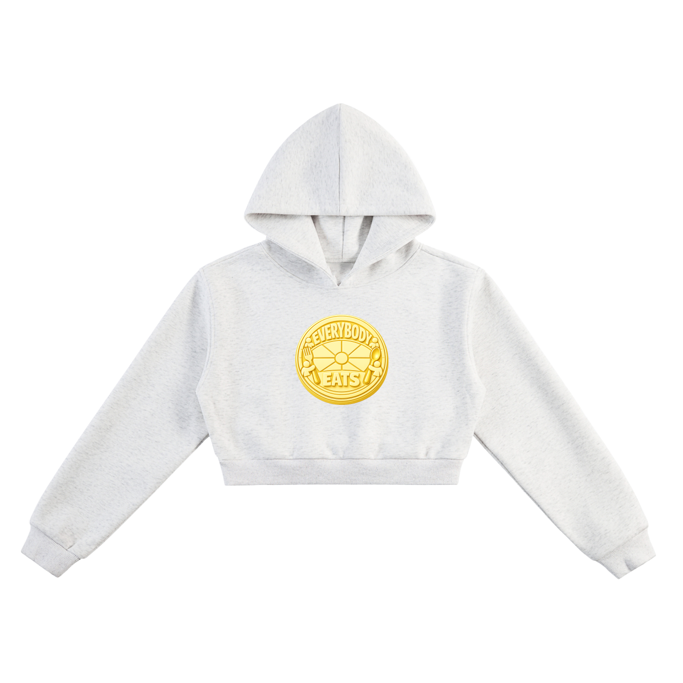 EVERYBODY EATS: TABLE MANNERS | YELLOW MAGIC - Essential Cropped Hoodie