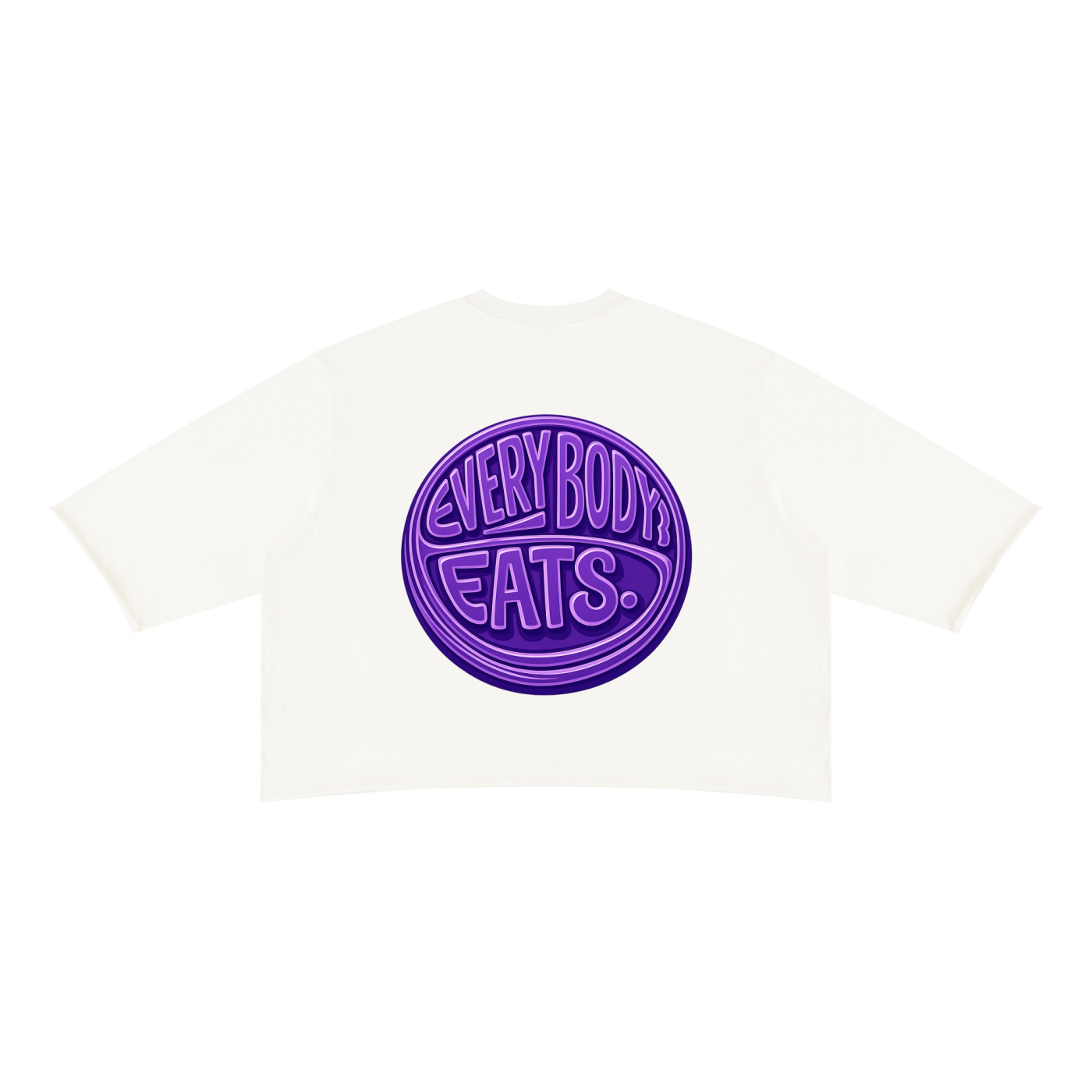 EVERYBODY EATS: GRAPES - Unisex Mineral Wash Raw Hem Boxy T-Shirt