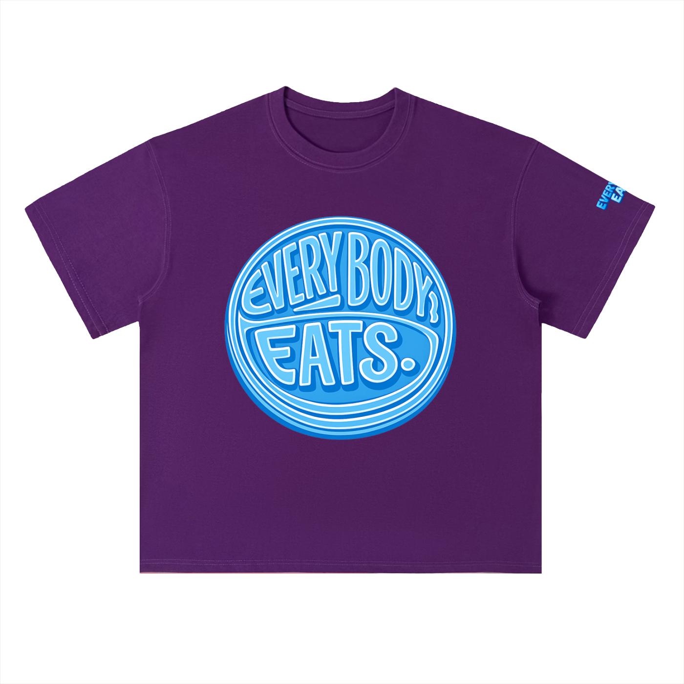 EVERYBODY EATS: BLUE SKY - Heavyweight Drop Shoulder Cotton T-Shirt