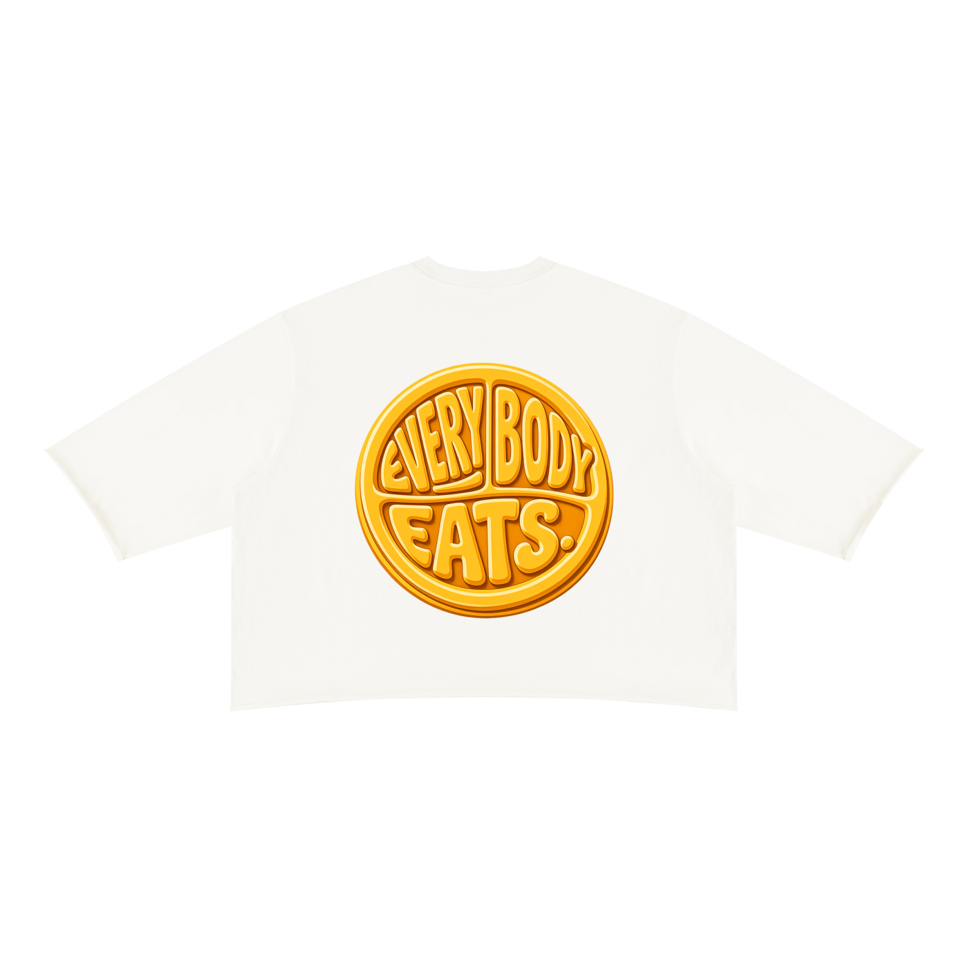 EVERYBODY EATS: MAC N CHEESE - Unisex Mineral Wash Raw Hem Boxy T-Shirt