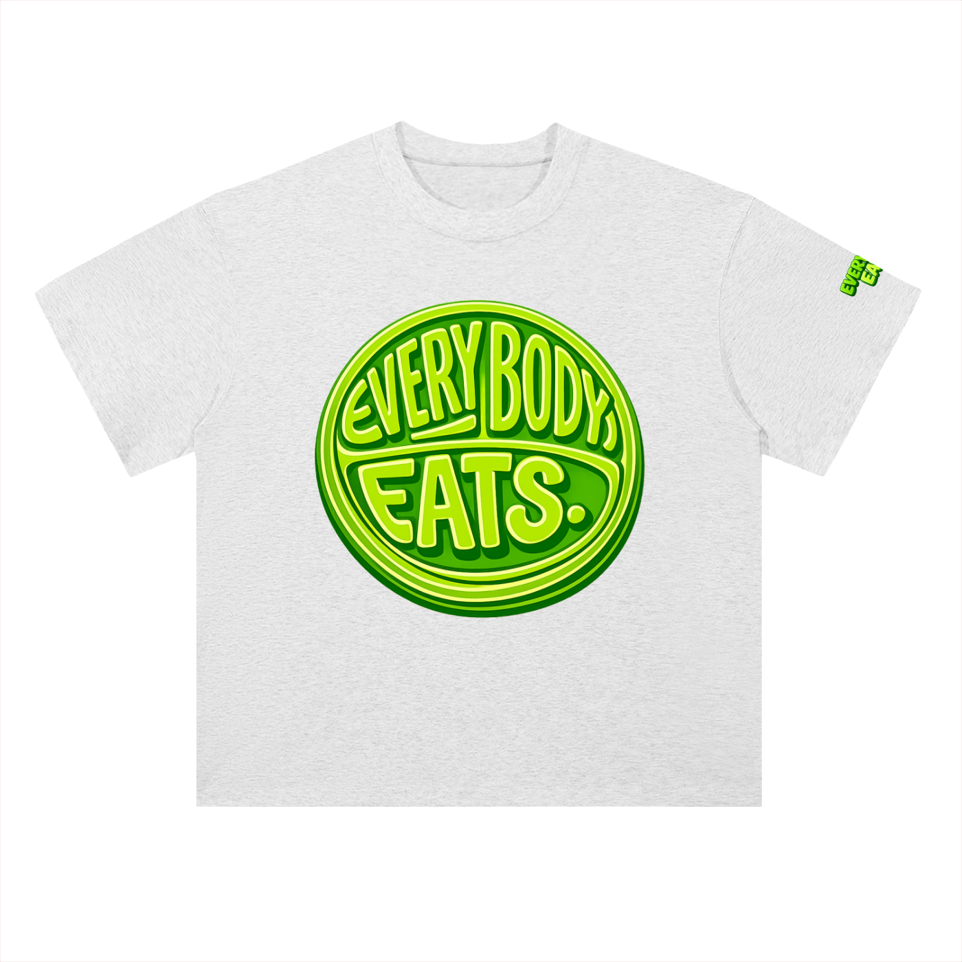 EVERYBODY EATS: LIME - Heavyweight Drop Shoulder Cotton T-Shirt