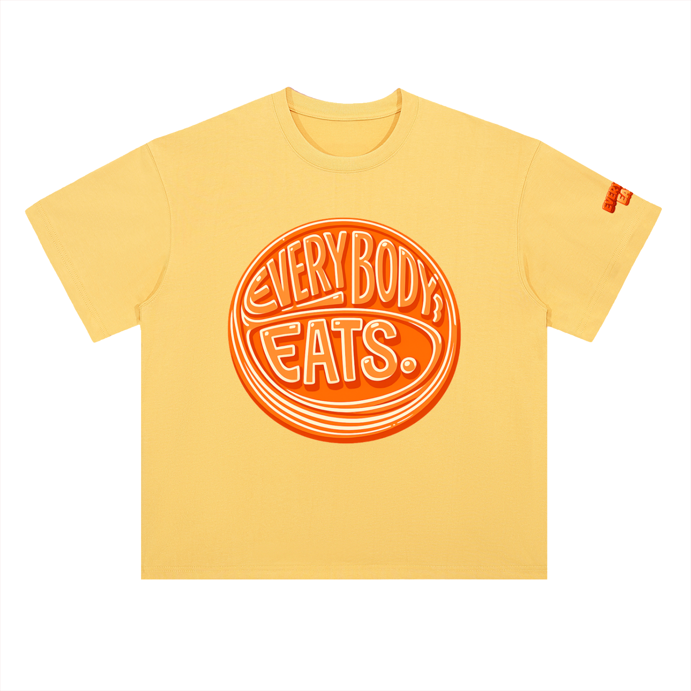 EVERYBODY EATS: MANDARIN - Heavyweight Drop Shoulder Cotton T-Shirt