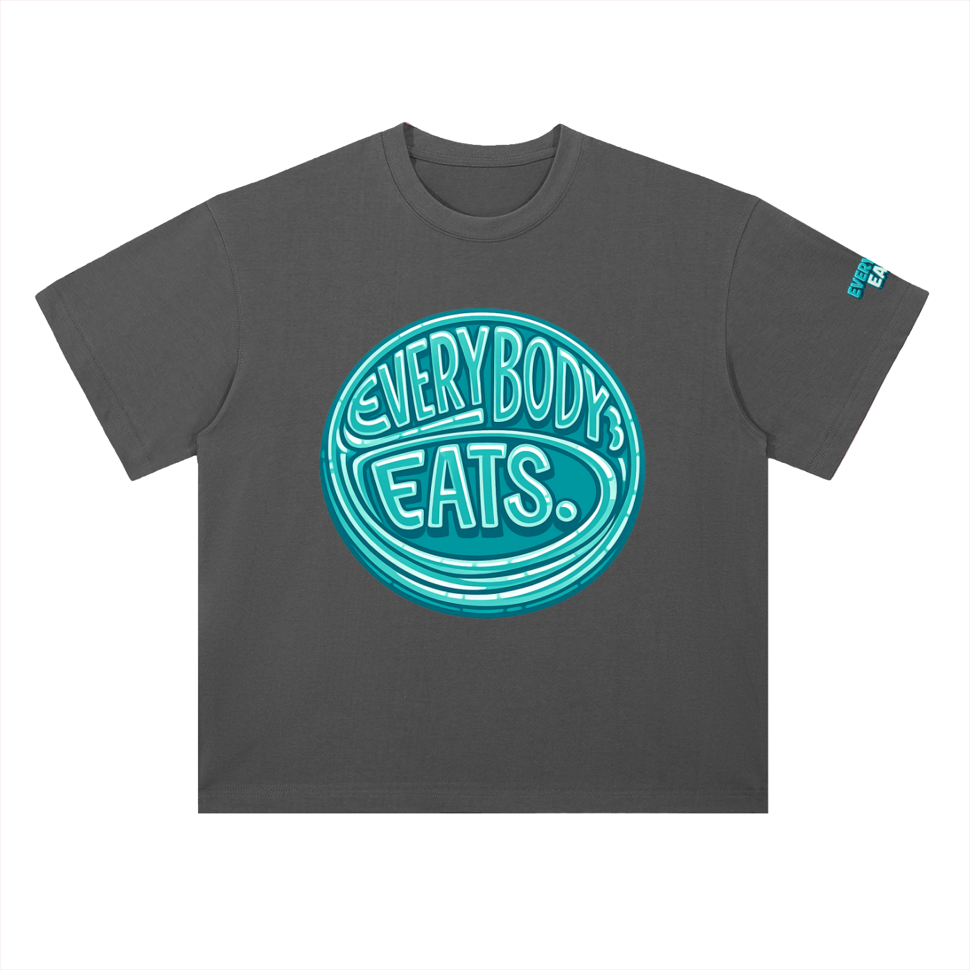 EVERYBODY EATS: BLUE RASPBERRY - Heavyweight Drop Shoulder Cotton T-Shirt