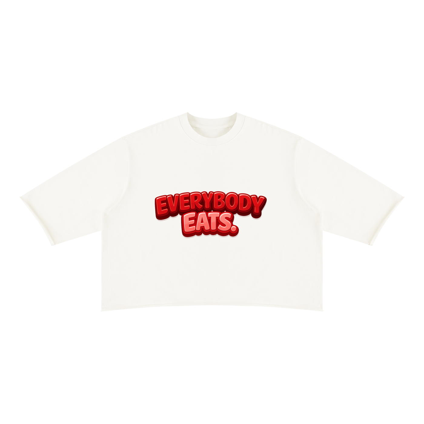 EVERYBODY EATS: MARASCHINO - Unisex Mineral Wash Raw Hem Boxy T-Shirt