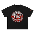 EVERYBODY EATS: PLAID - Heavyweight Drop Shoulder Cotton T-Shirt