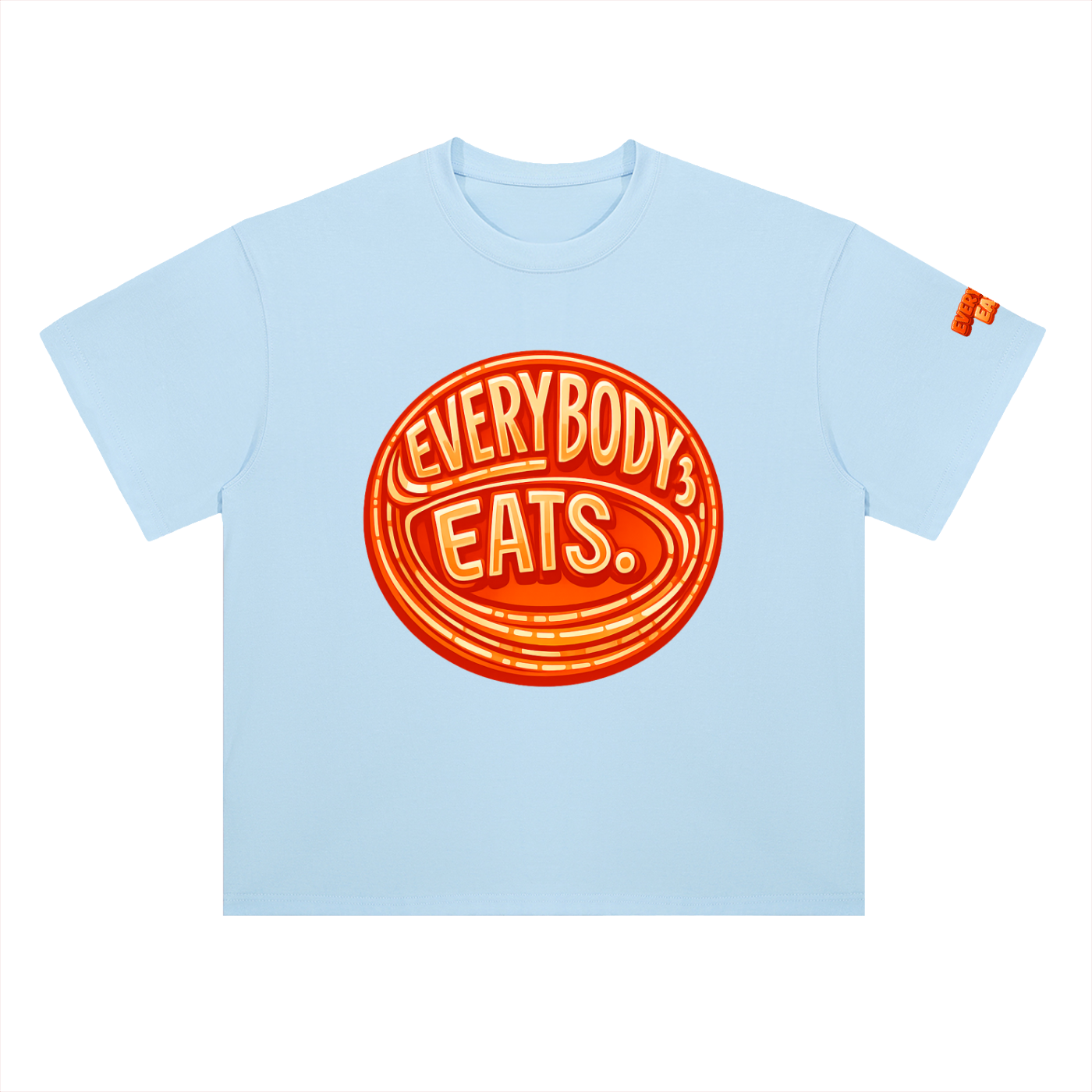 EVERYBODY EATS: ORANGE JUBILEE - Heavyweight Drop Shoulder Cotton T-Shirt