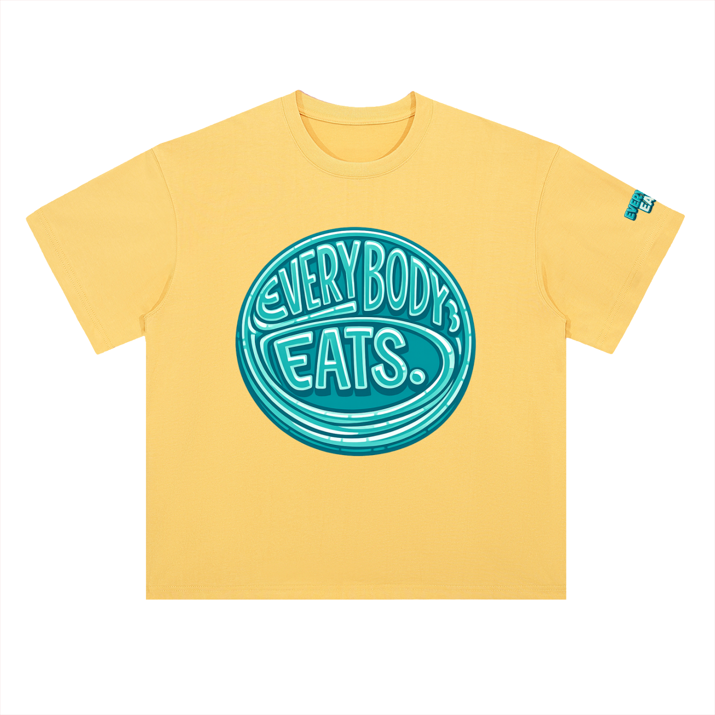EVERYBODY EATS: BLUE RASPBERRY - Heavyweight Drop Shoulder Cotton T-Shirt