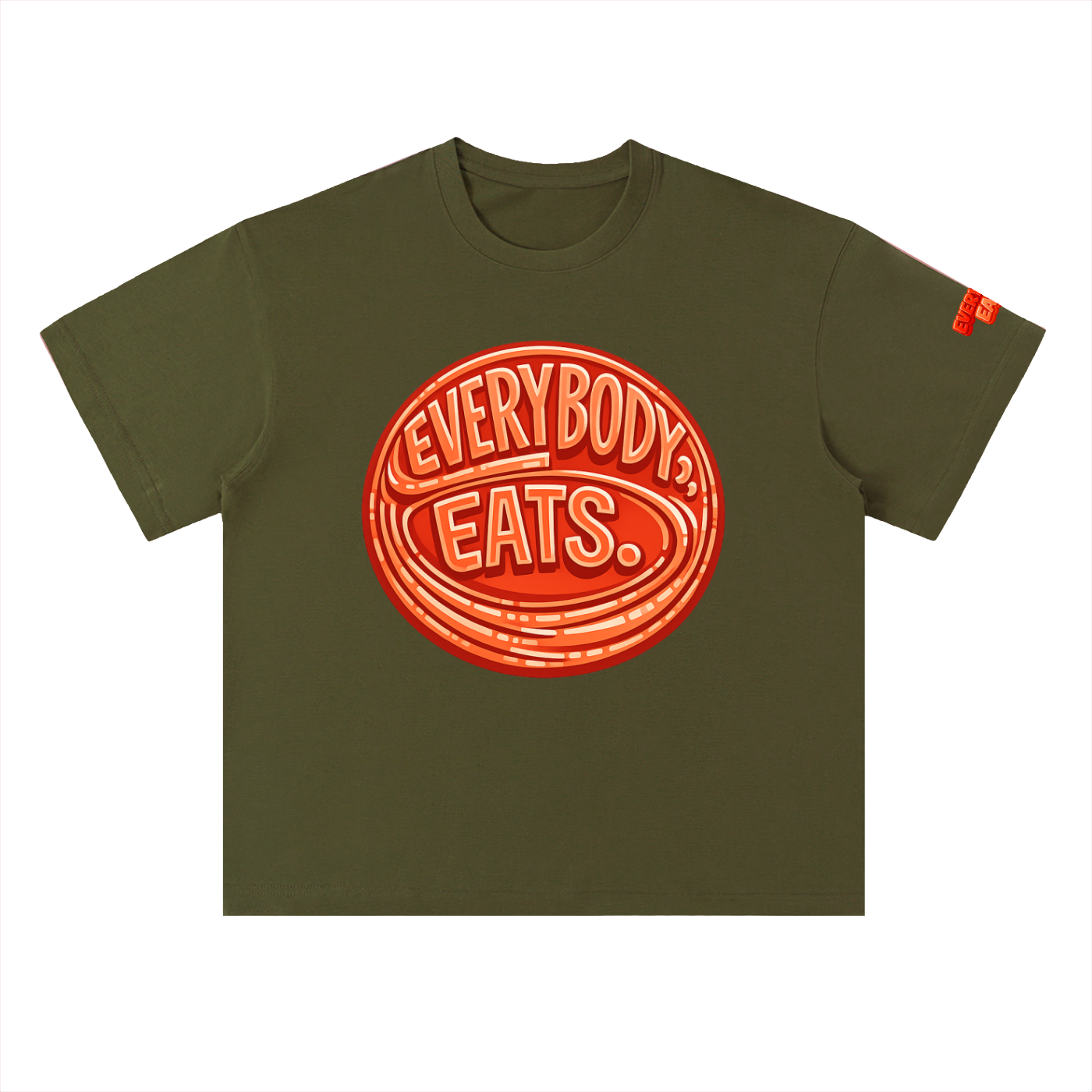 EVERYBODY EATS: AT SUNDOWN - Heavyweight Drop Shoulder Cotton T-Shirt