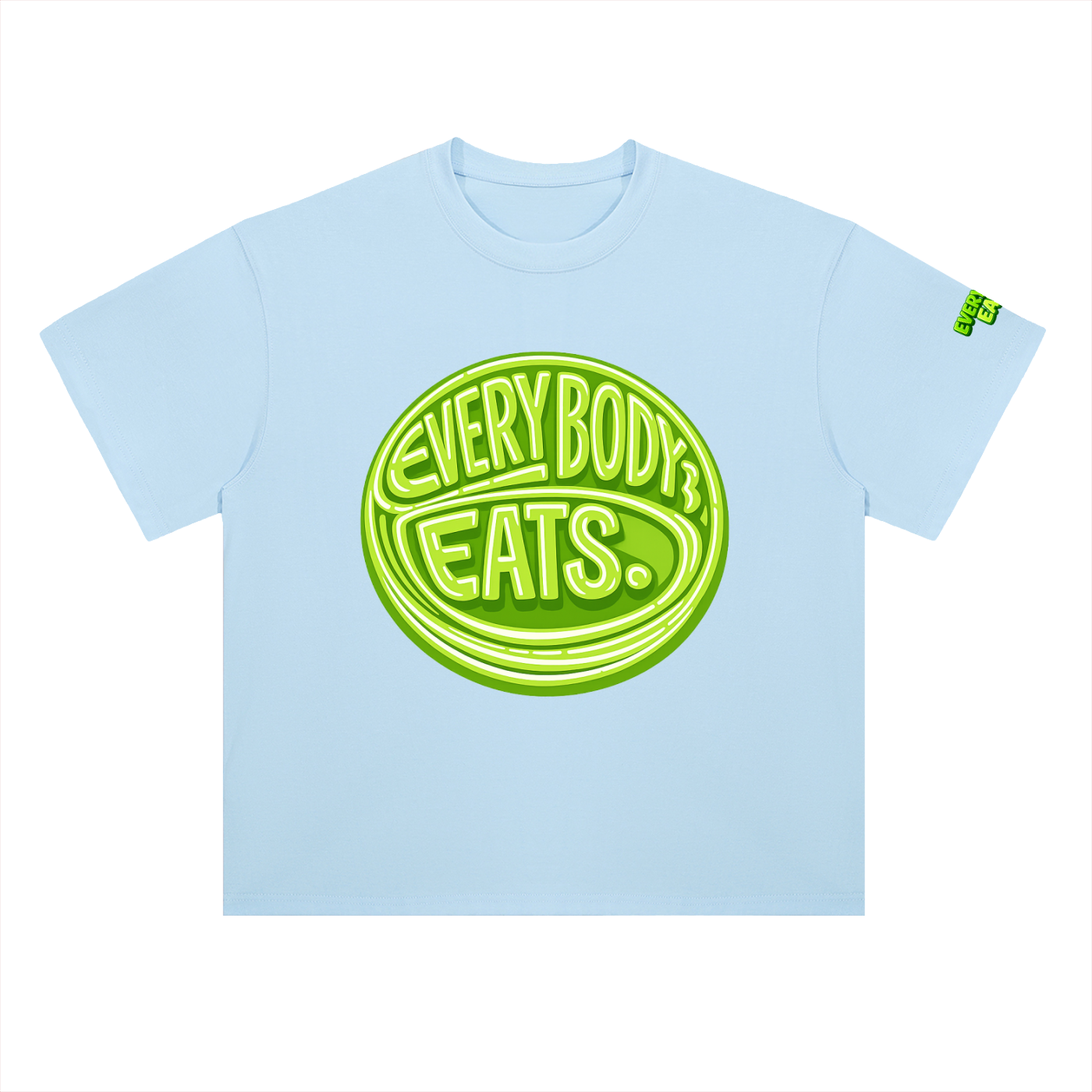 EVERYBODY EATS: GREEN APPLES - Heavyweight Drop Shoulder Cotton T-Shirt