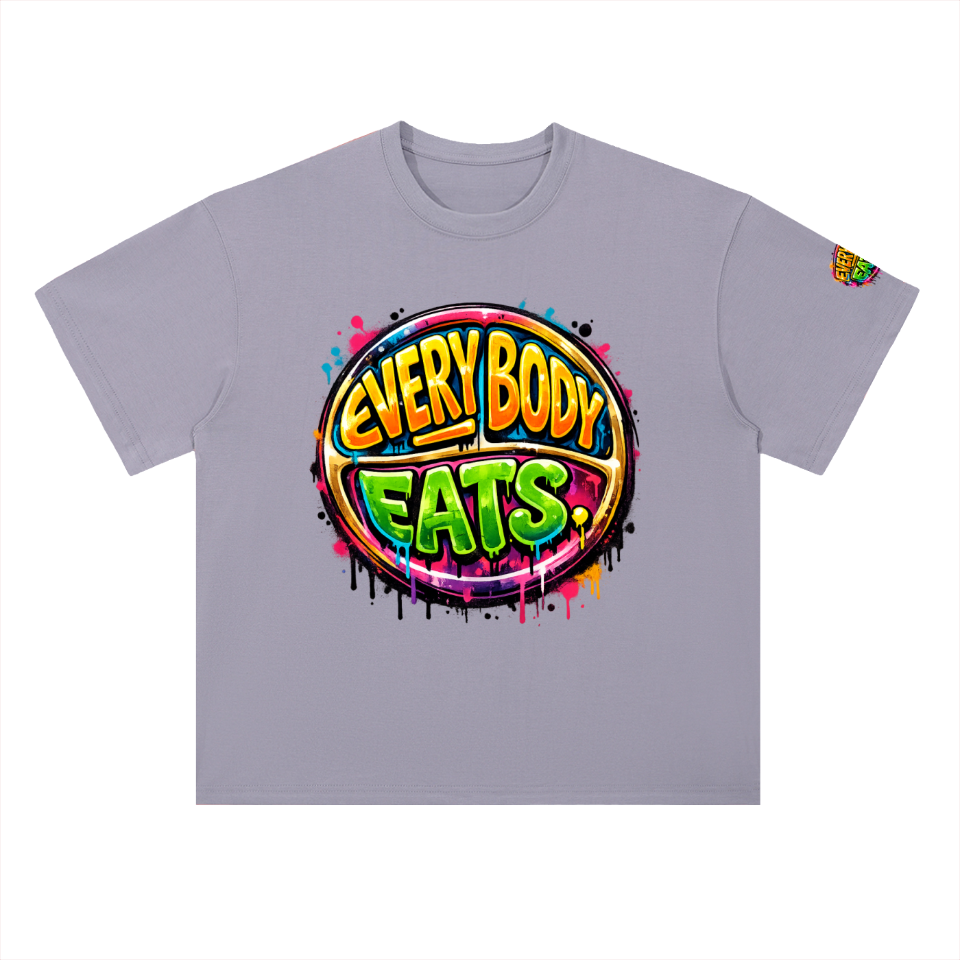 EVERYBODY EATS: PAINT - Heavyweight Drop Shoulder Cotton T-Shirt