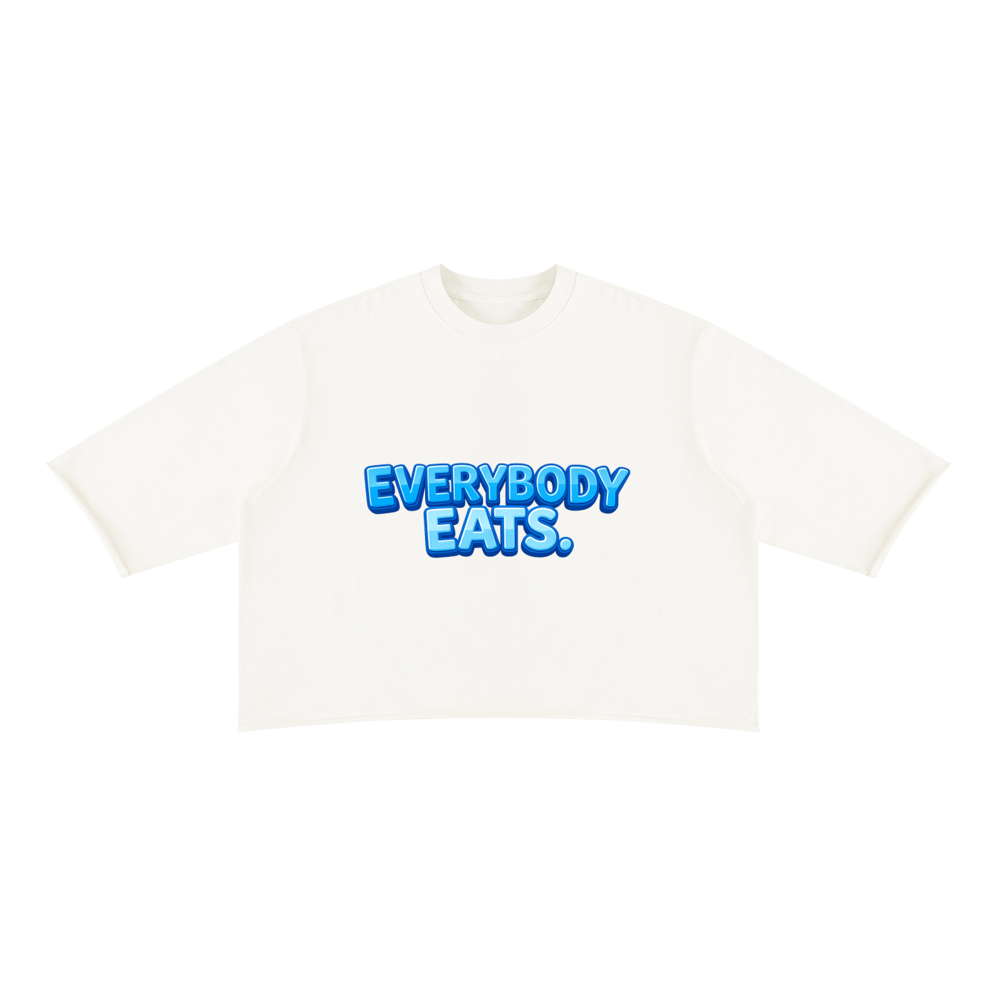EVERYBODY EATS: SHAVED ICE - Unisex Mineral Wash Raw Hem Boxy T-Shirt