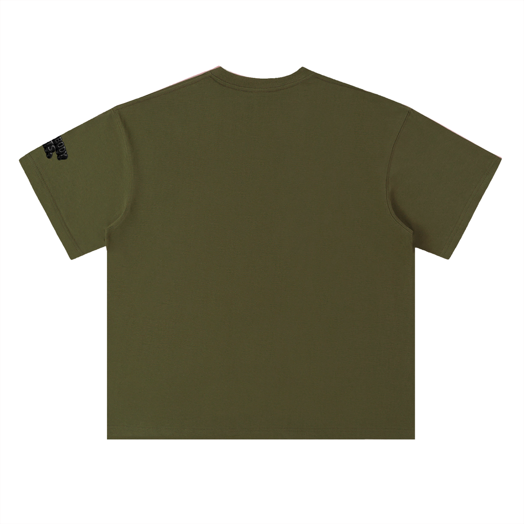 EVERYBODY EATS: LEATHER - Heavyweight Drop Shoulder Cotton T-Shirt
