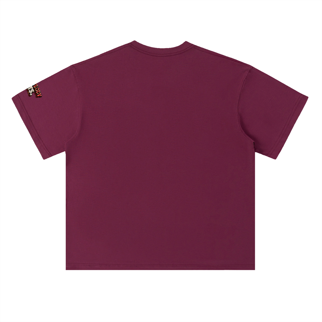 EVERYBODY EATS: PLAID - Heavyweight Drop Shoulder Cotton T-Shirt