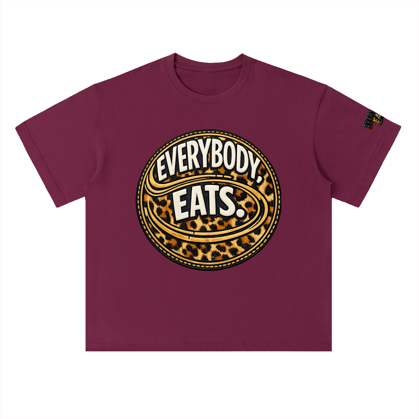 EVERYBODY EATS: CHEETAH - Heavyweight Drop Shoulder Cotton T-Shirt