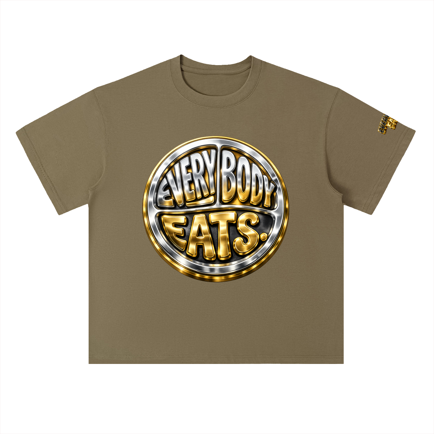 EVERYBODY EATS: CHROME - Heavyweight Drop Shoulder Cotton T-Shirt