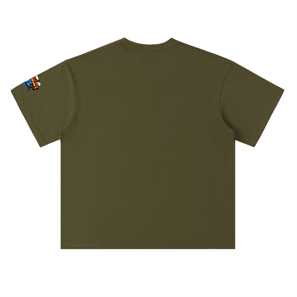 EVERYBODY EATS: COMIC STRIPS - Heavyweight Drop Shoulder Cotton T-Shirt