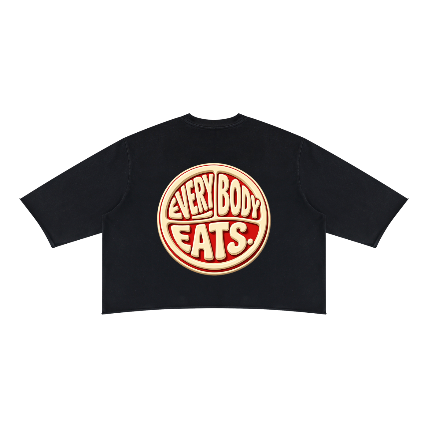 EVERYBODY EATS: CHERRY VANILLA COKE - Unisex Mineral Wash Raw Hem Boxy T-Shirt