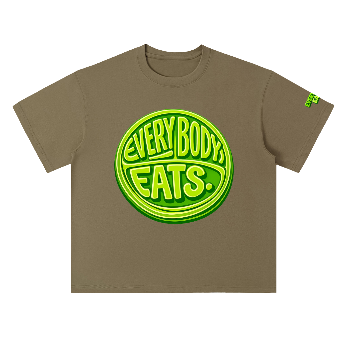 EVERYBODY EATS: LIME - Heavyweight Drop Shoulder Cotton T-Shirt