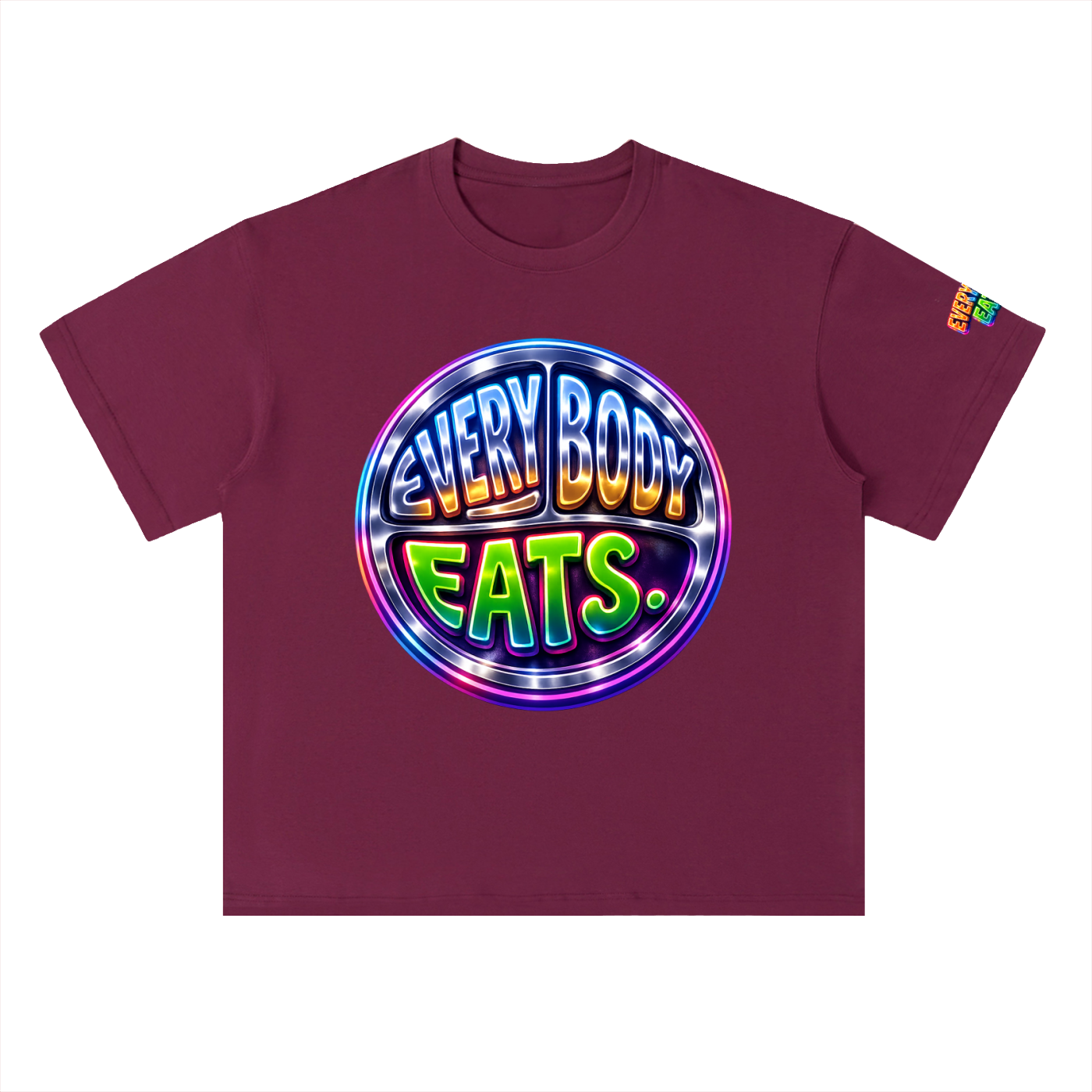 EVERYBODY EATS: AT MIDNIGHT - Heavyweight Drop Shoulder Cotton T-Shirt