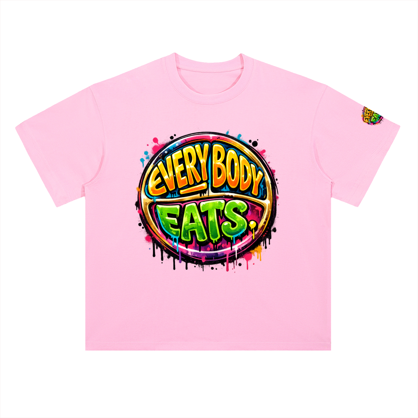 EVERYBODY EATS: PAINT - Heavyweight Drop Shoulder Cotton T-Shirt