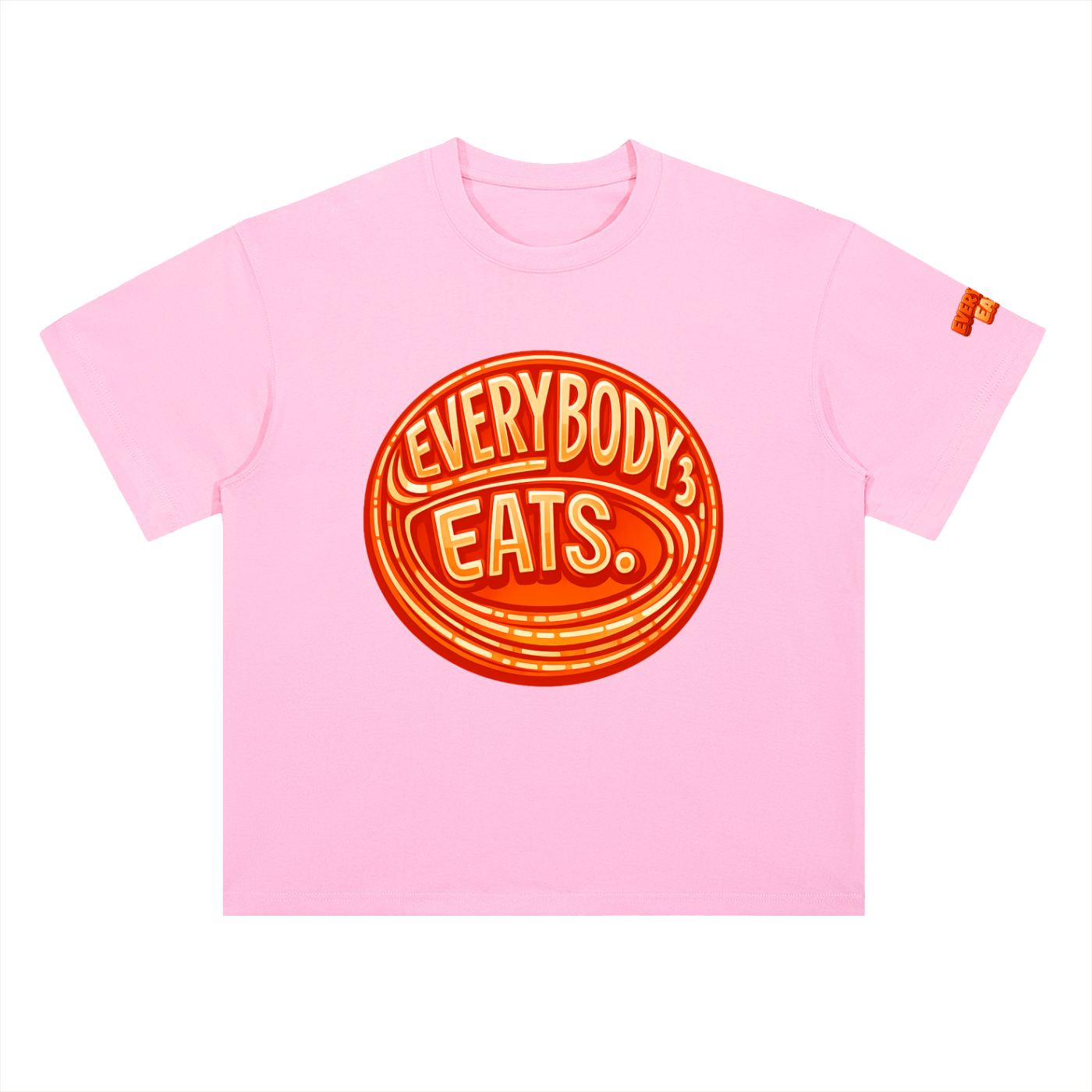 EVERYBODY EATS: ORANGE JUBILEE - Heavyweight Drop Shoulder Cotton T-Shirt